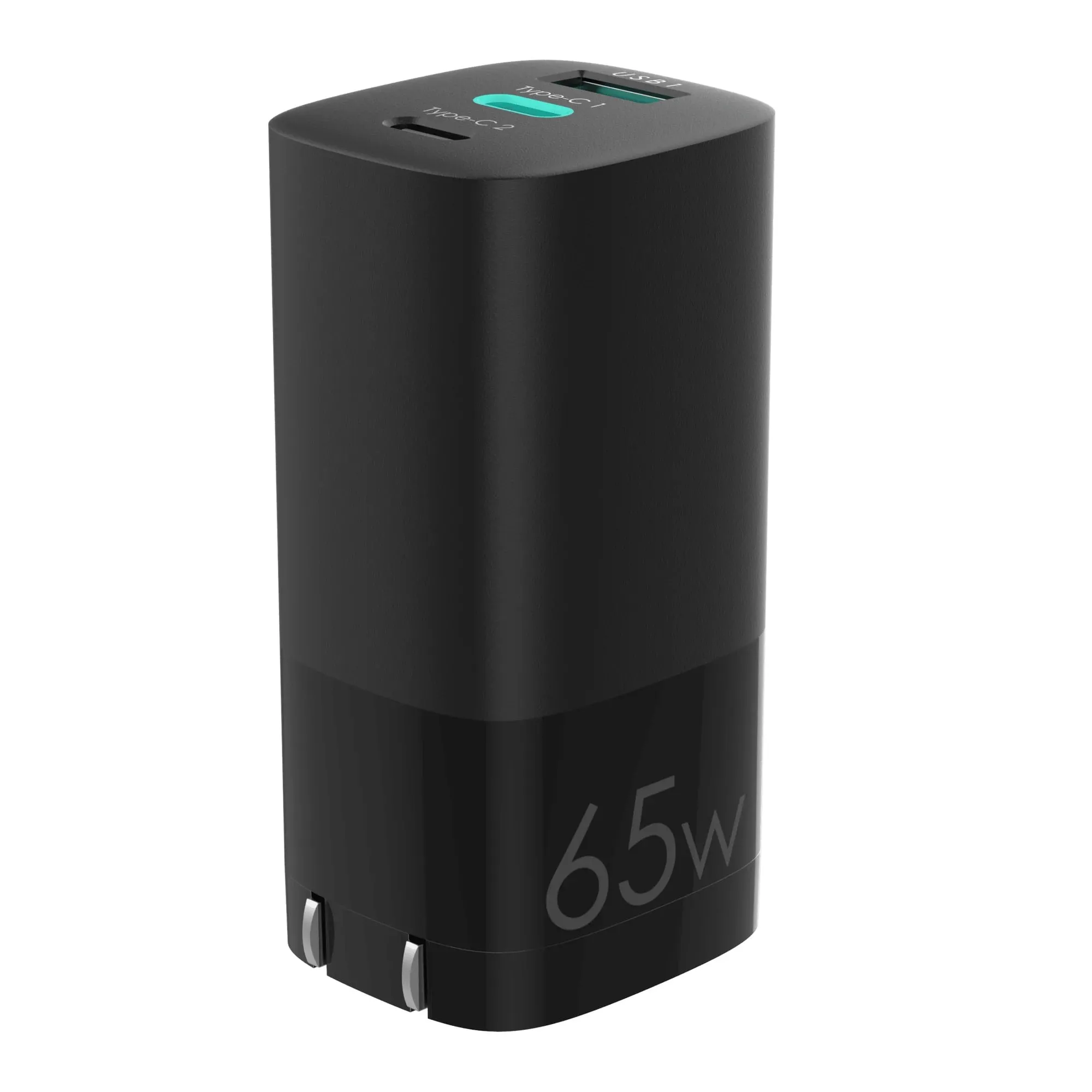 4XEM 4XGAN00165WB — 65W GaN PD Charger with Dual USB-C Ports