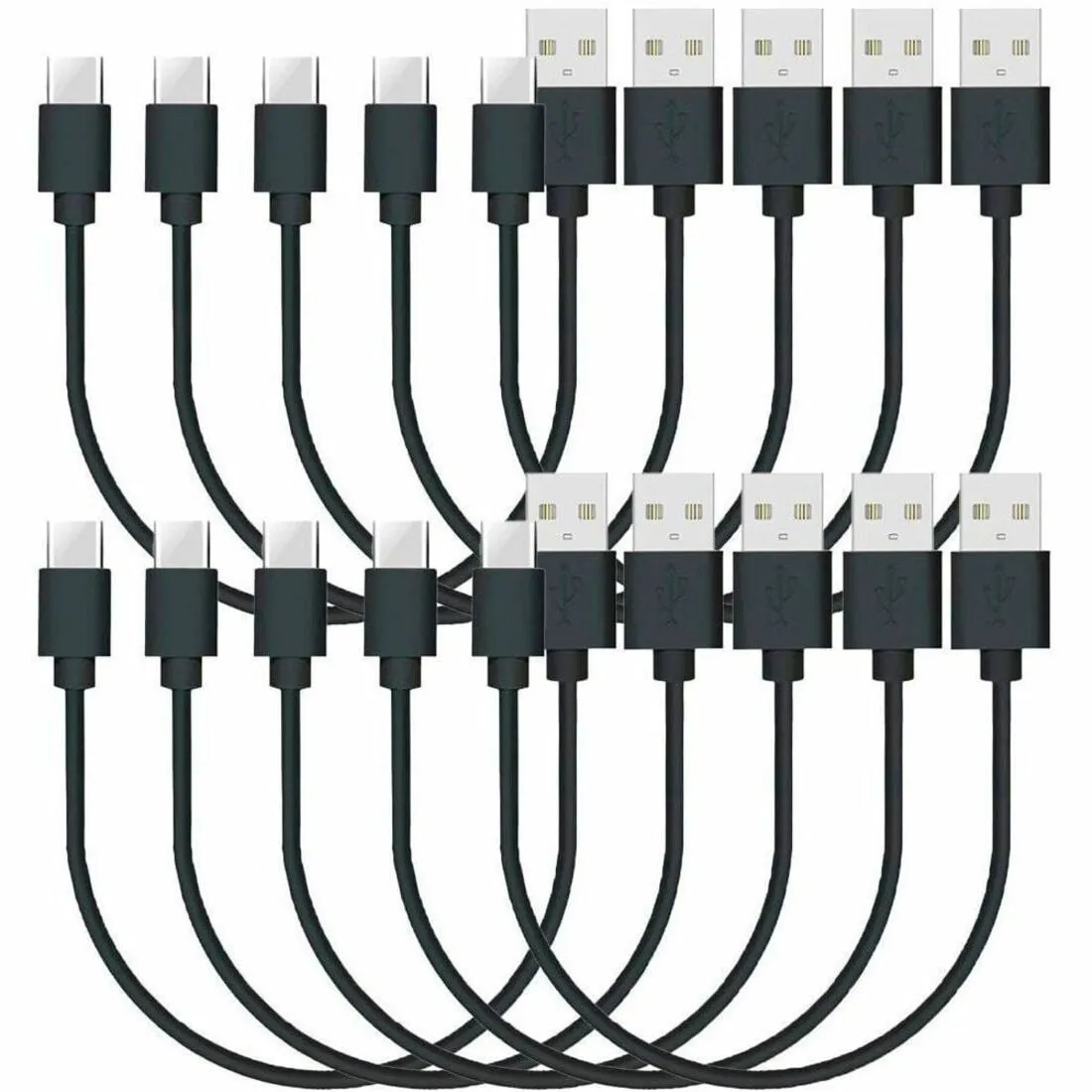 4XEM 4XUSBAUSBC30CMB10PK — 10 Pack 1FT USB-A to USB-C Adapters for Fast Charging