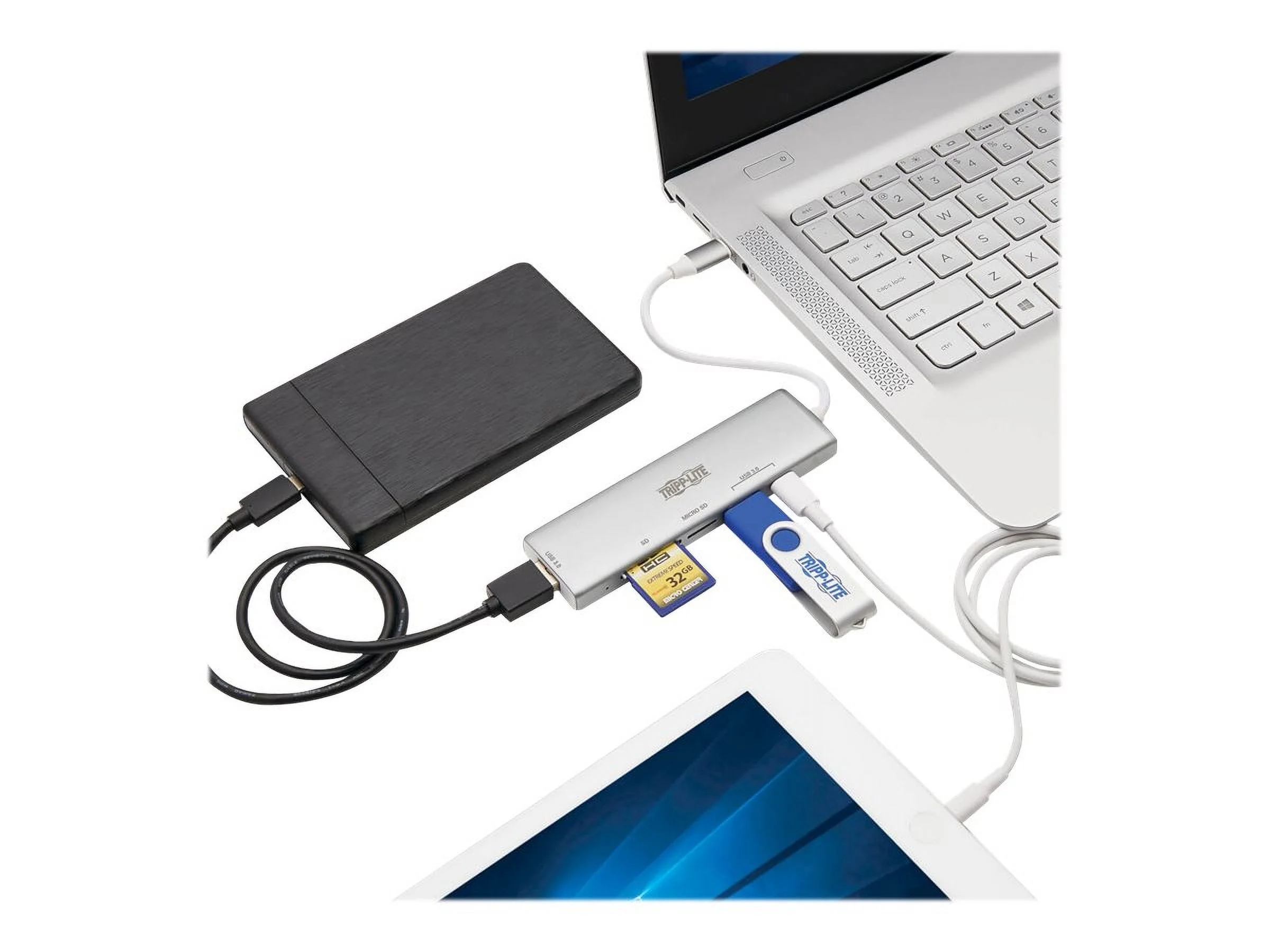 Eaton Tripplite U460-002-2AM-C1 — EATON TRIPP LITE SERIES USB-C MULTIPORT ADAPTER, USB 3.X (5GBPS), USB-A/C HUB PO