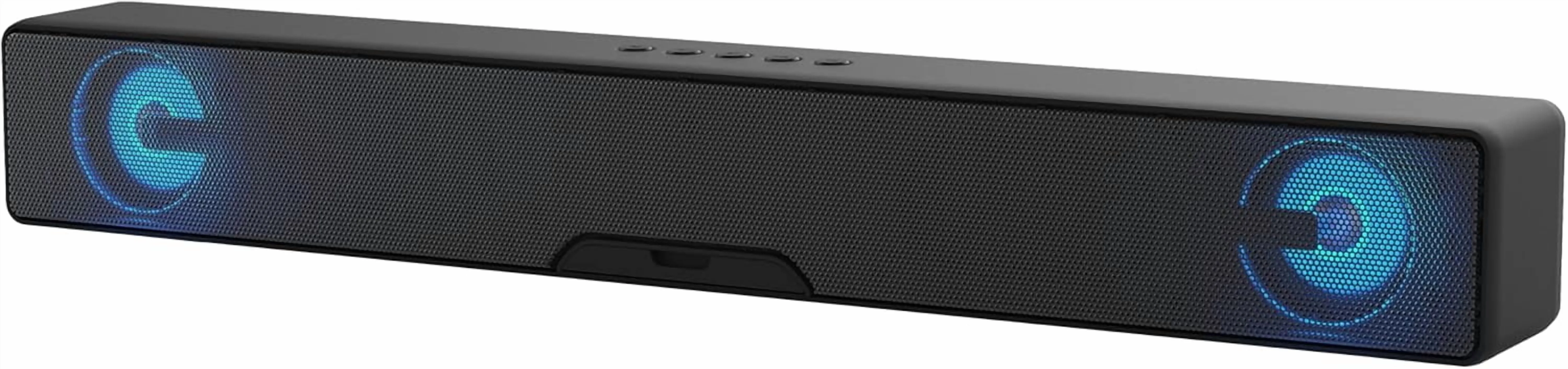 Supersonic SC-1423SB — 17.6IN PORTABLE BLUETOOTH SOUNDBAR - 10W 2.0 CHANNEL WITH BUILT IN MIC, LED RGB