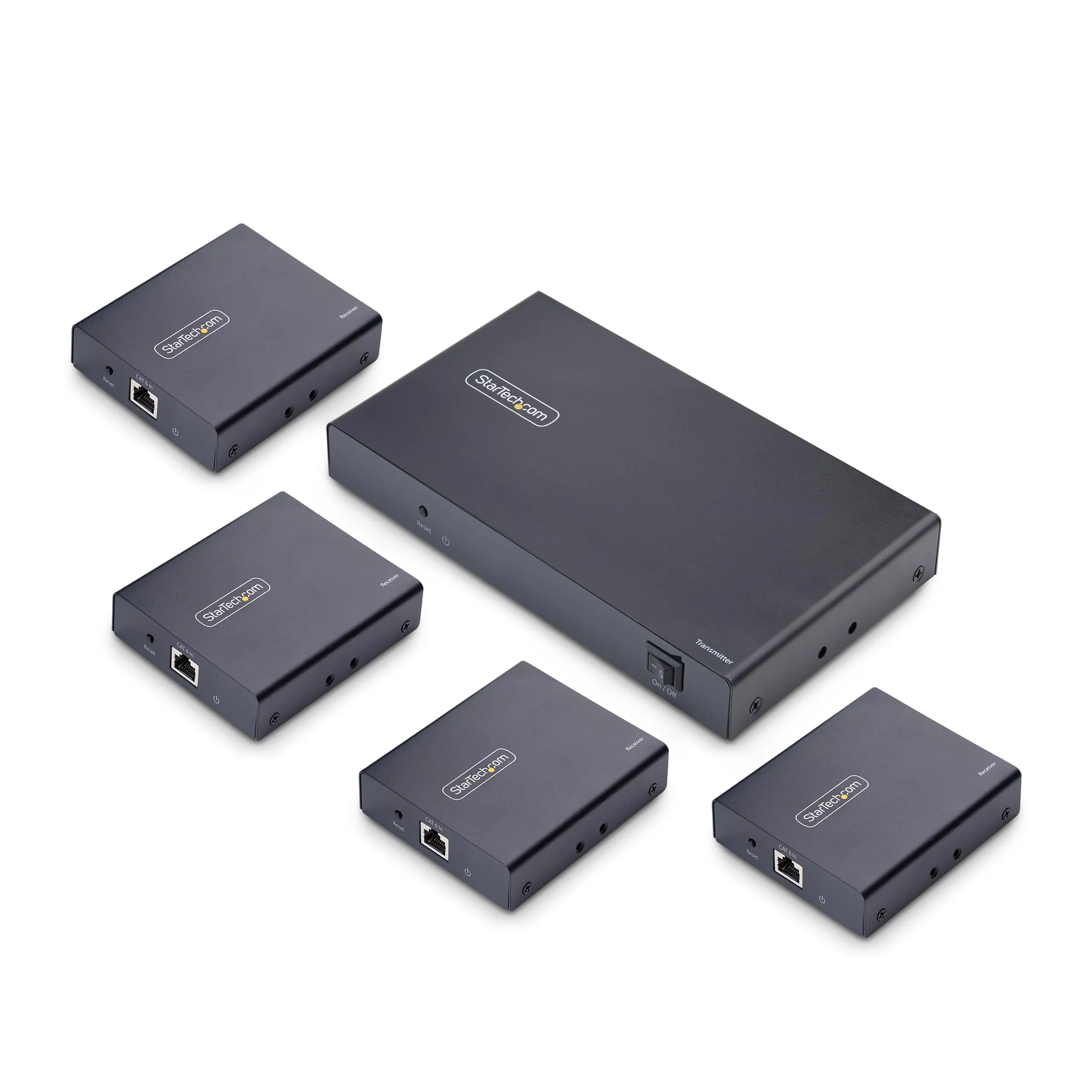 STARTECH 4K7014IC-EXTEND-HDMI — 4-PORT HDMI EXTENDER AND SPLITTER OVER CAT6, 4K 60HZ, UP TO 230FT (70M), 1X4 HDM