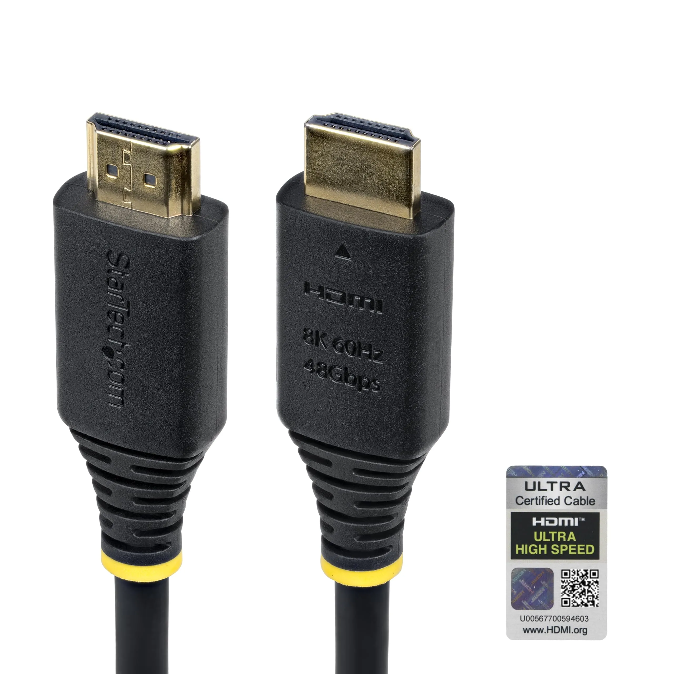 STARTECH HDMI21-CBL-8K60-2M — 2M (6.6FT) CERTIFIED ULTRA HIGH SPEED HDMI CABLE, 8K 60HZ/4K 120HZ, HDMI 2.1 CAB