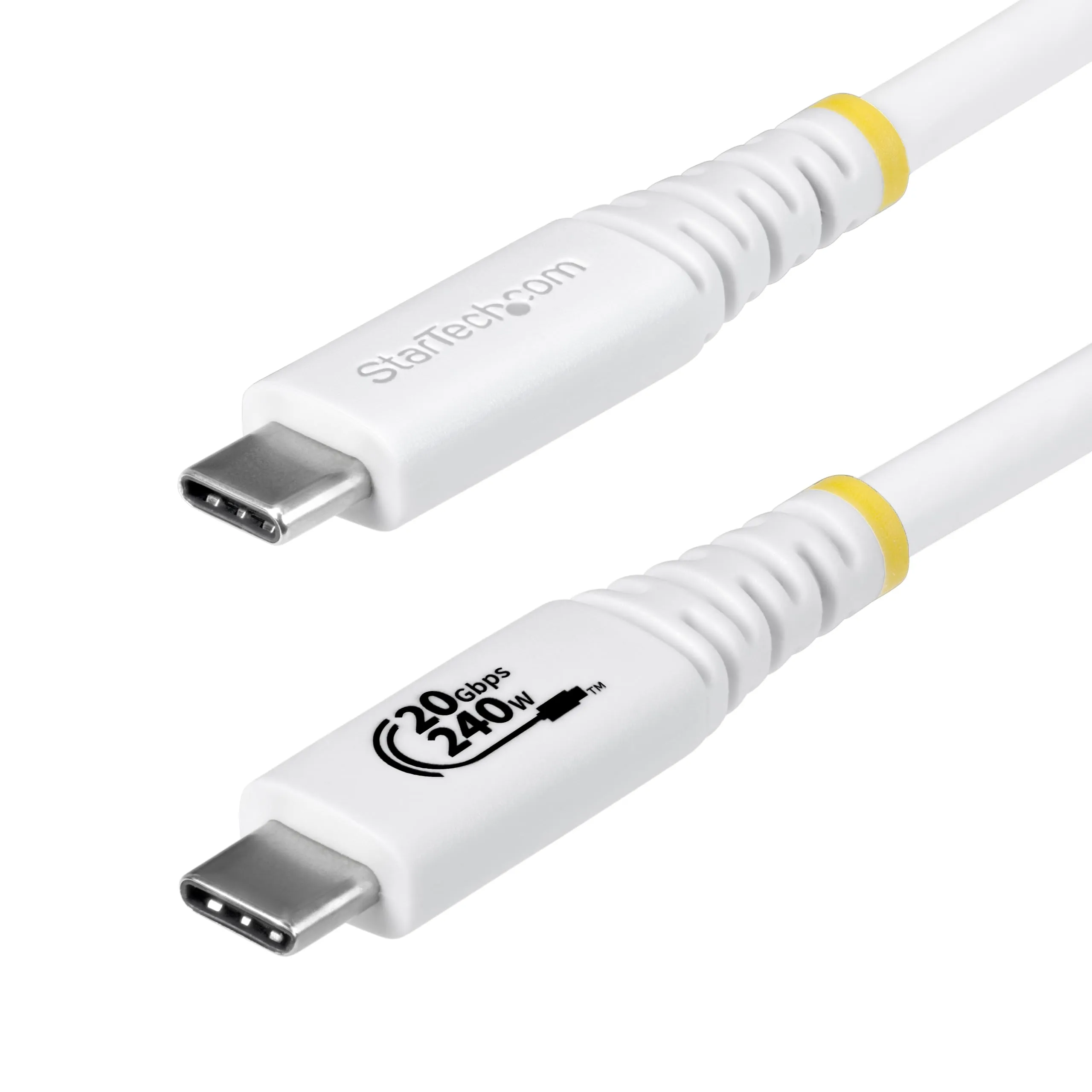 STARTECH CC6FT20GUSB4TPW — 6FT/1.8M USB-IF CERTIFIED USB4 CABLE SUPPORTS 20GBPS; DISPLAYPORT 2.1 VIDEO W/ D