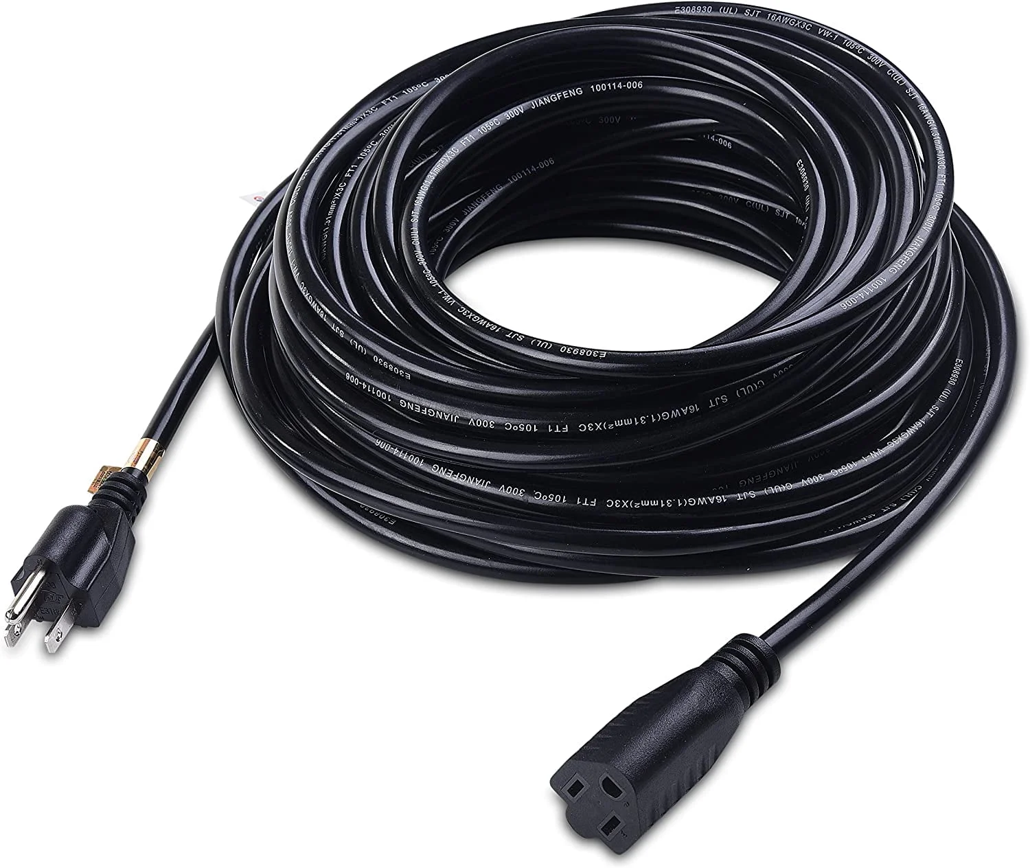 CABLE MATTERS 400001-50 — ETL LISTED  CABLE MATTERS 16 AWG HEAVY DUTY 13A LONG POWER EXTENSION CORD - 50F