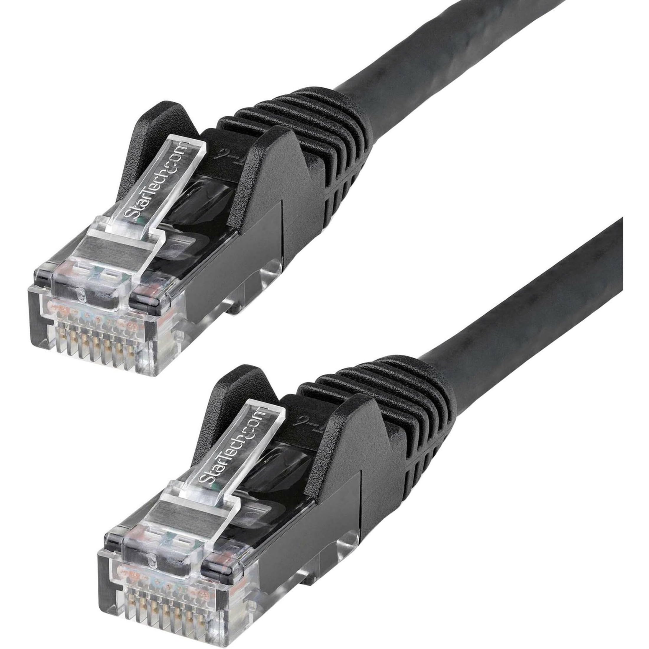 STARTECH N6PATCH7BK — 7FT BLACK CAT6 ETHERNET CABLE DELIVERS MULTI GIGABIT 1/2.5/5GBPS & 10GBPS UP TO