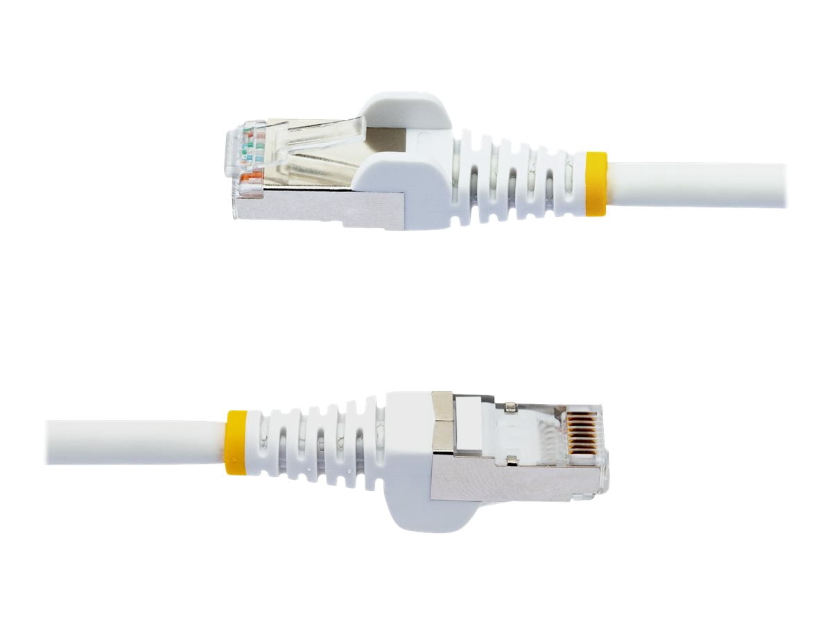 STARTECH NLWH-3F-CAT6A-PATCH — 3FT CAT6A ETHERNET CABLE - WHITE - LOW SMOKE ZERO HALOGEN (LSZH) - 10GBE 500MHZ