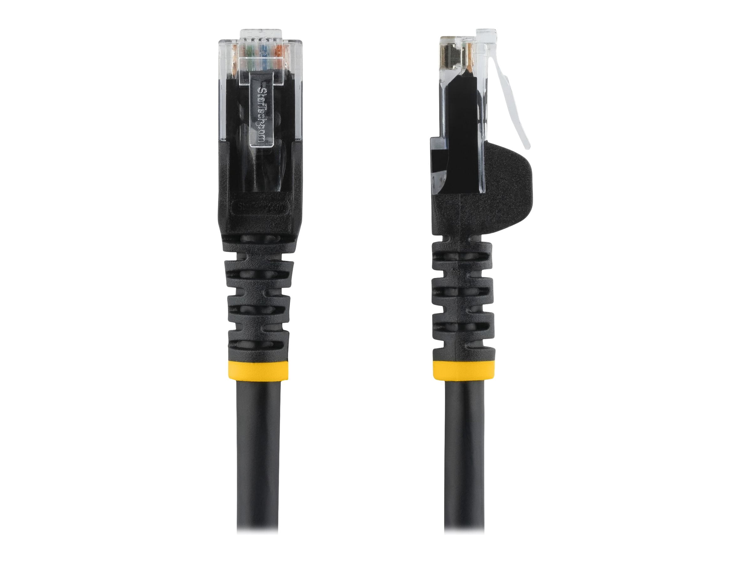 STARTECH N6PATCH6INBK — 6IN BLACK CAT6 ETHERNET CABLE DELIVERS MULTI GIGABIT 1/2.5/5GBPS & 10GBPS UP TO