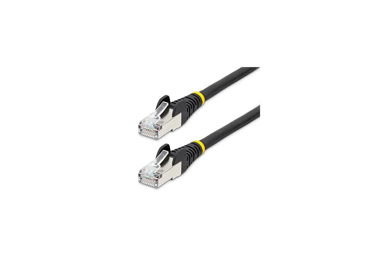 STARTECH NLBK-25F-CAT6A-PATCH — 25FT CAT6A ETHERNET CABLE - BLACK - LOW SMOKE ZERO HALOGEN (LSZH) - 10GBE 500MHZ