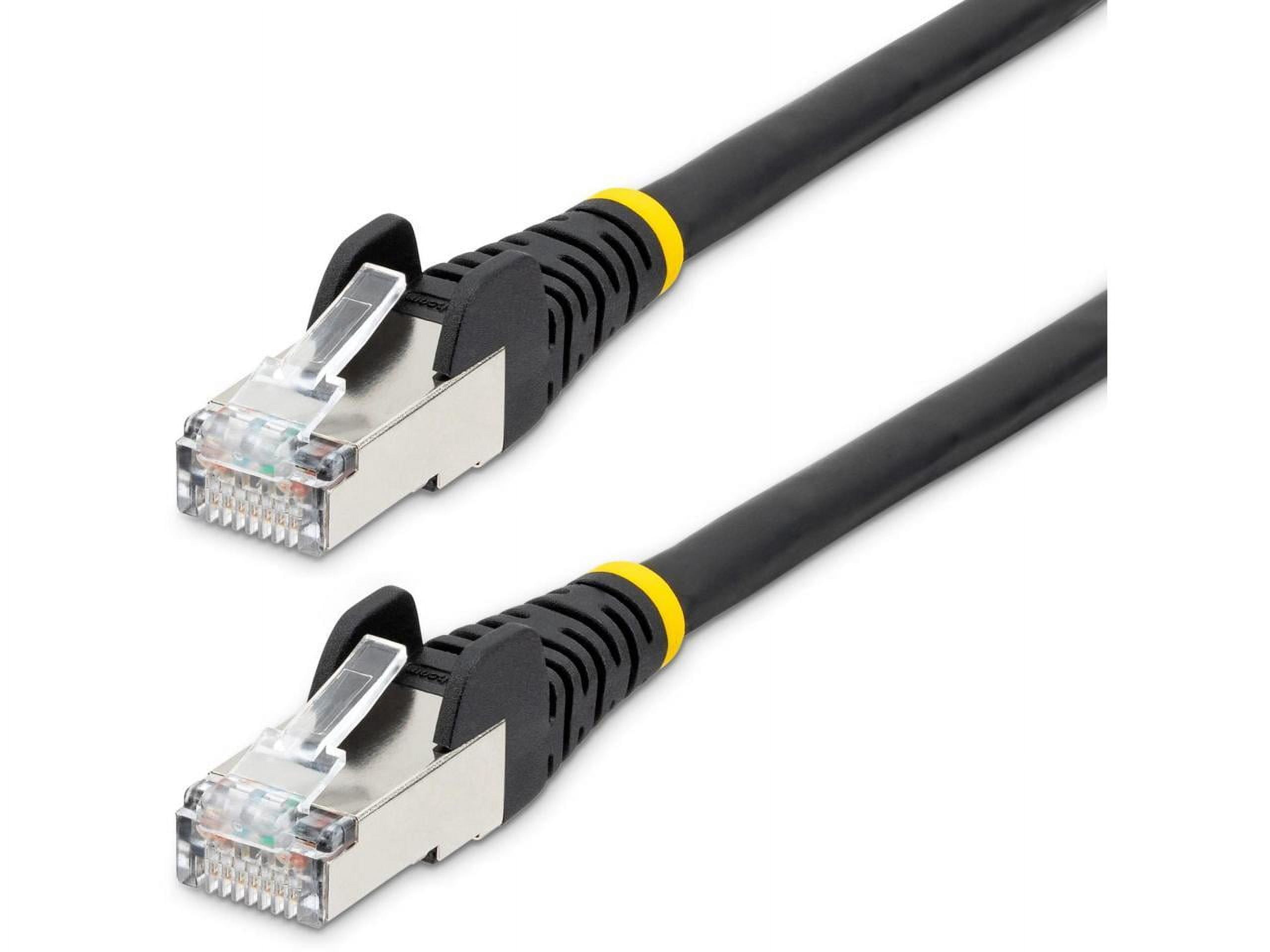 STARTECH NLBK-4F-CAT6A-PATCH — 4FT CAT6A ETHERNET CABLE - BLACK - LOW SMOKE ZERO HALOGEN (LSZH) - 10GBE 500MHZ