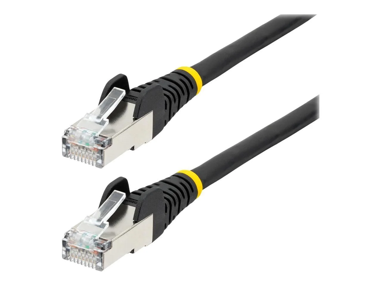 STARTECH NLBK-12F-CAT6A-PATCH — 12FT CAT6A ETHERNET CABLE - BLACK - LOW SMOKE ZERO HALOGEN (LSZH) - 10GBE 500MHZ
