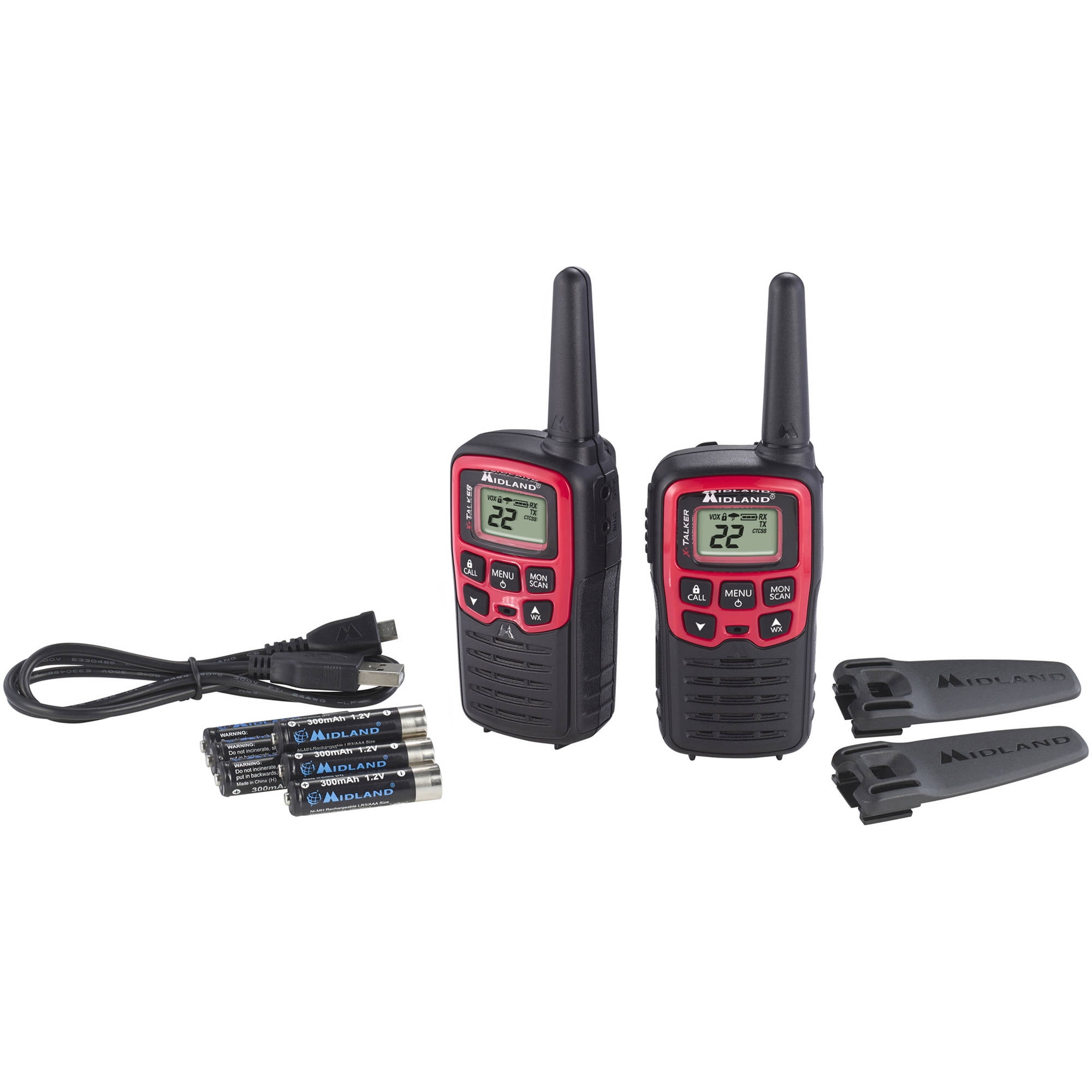 MIDLAND T31VP — T31 X-TALKER GMRS 2-Way Radios - Black/Red
