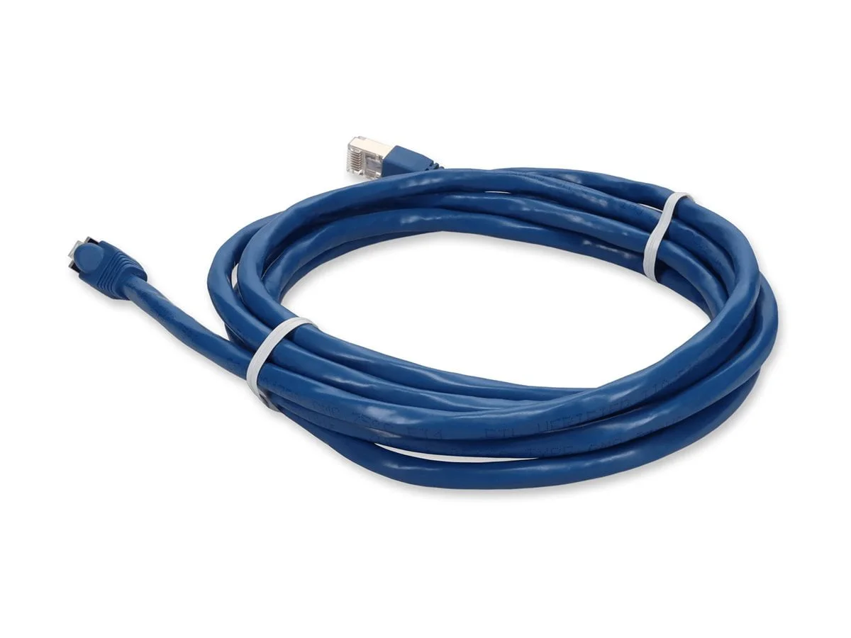 ADDON ADD-10FCAT6S-BE-TAA — 10FT BLUE CAT 6 SHIELDED PVC ETHERNET CABLE SNAGLESS EASY CLEAR BOOT TAA RJ-45 M