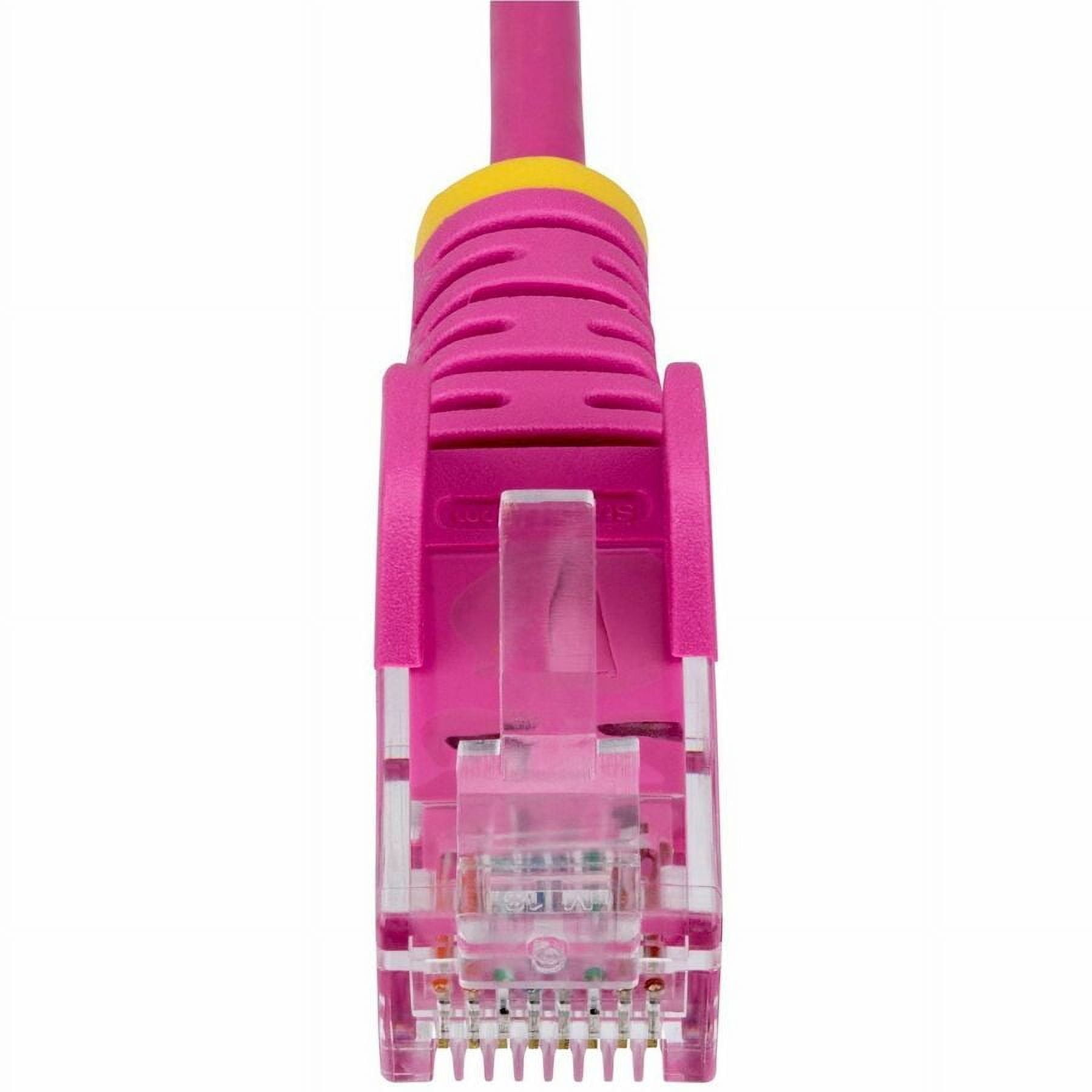 STARTECH N6PAT3PKS — 3FT PINK SLIM CAT6 ETHERNET CABLE, SNAGLESS, 100W POE, UTP, LSZH, 28AWG BARE COP