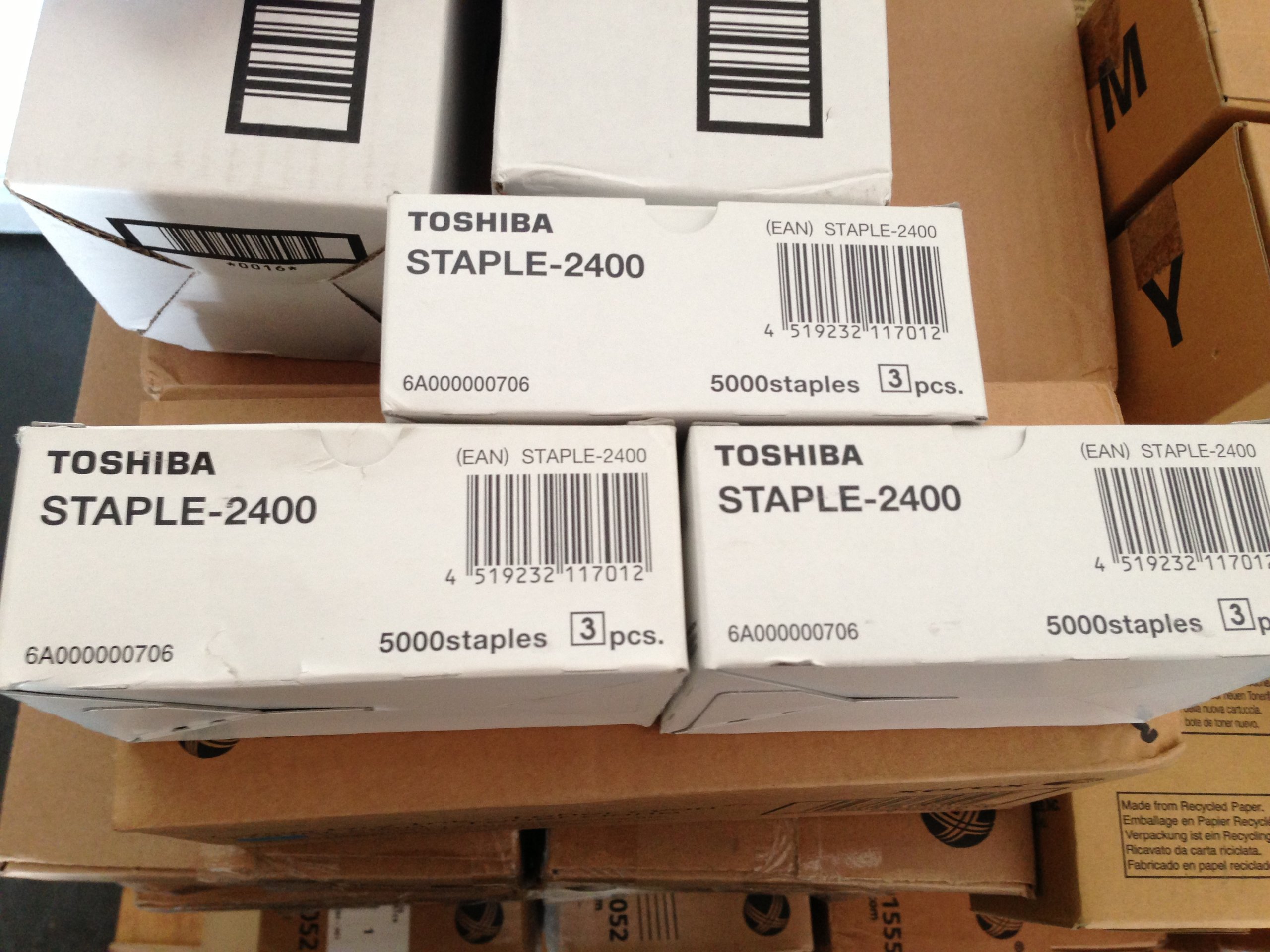 TOSHIBA STAPLE2400 — TOSHIBA STAPLE-2400 CARTRIDGE BOX OF 3