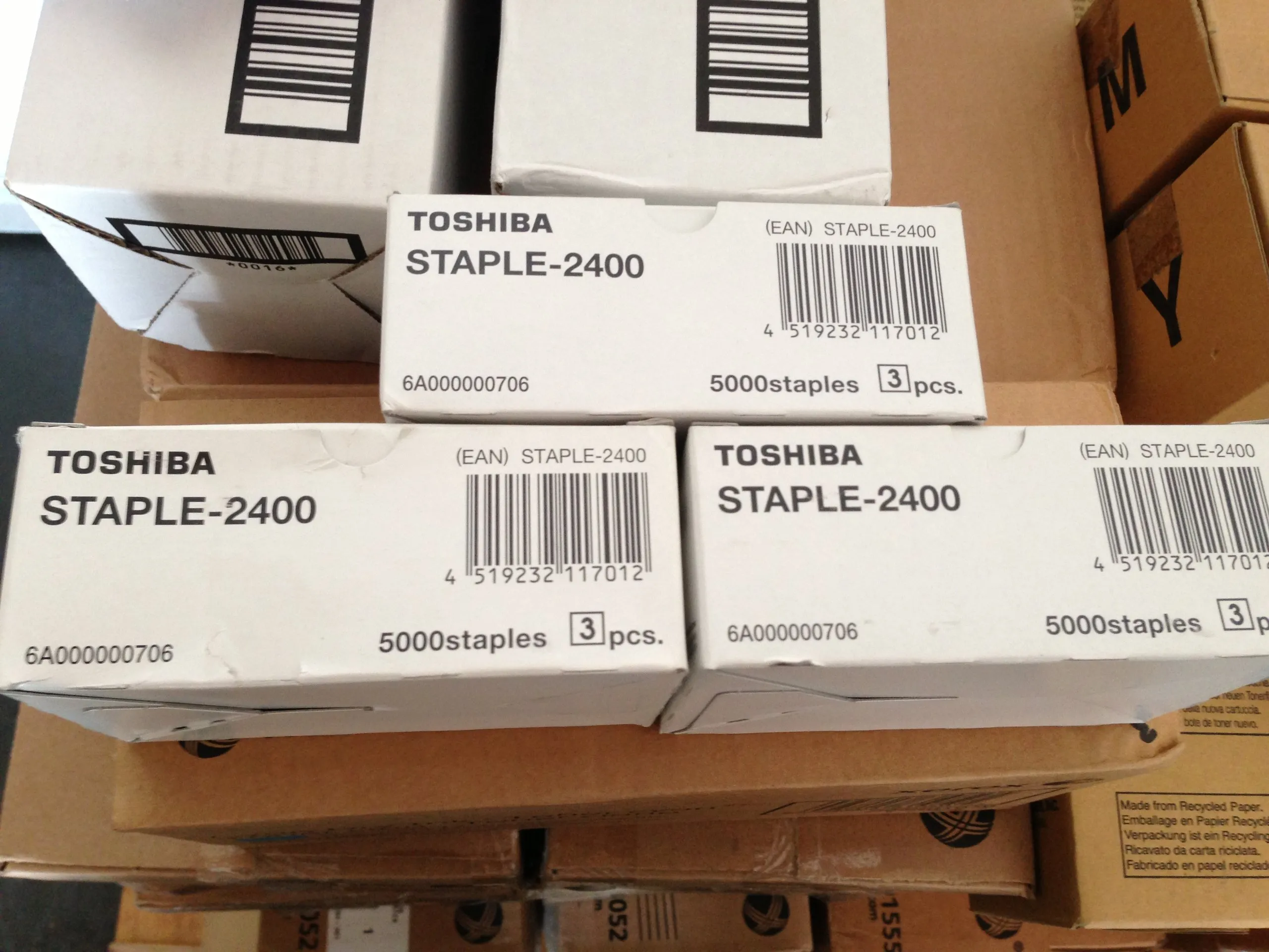 TOSHIBA STAPLE2400 — TOSHIBA STAPLE-2400 CARTRIDGE BOX OF 3