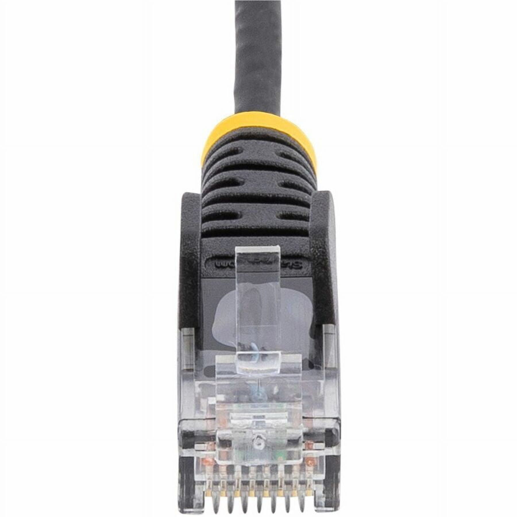 STARTECH N6PAT7BKS — 7FT BLACK SLIM CAT6 ETHERNET CABLE, SNAGLESS, 100W POE, UTP, LSZH, 28AWG BARE CO
