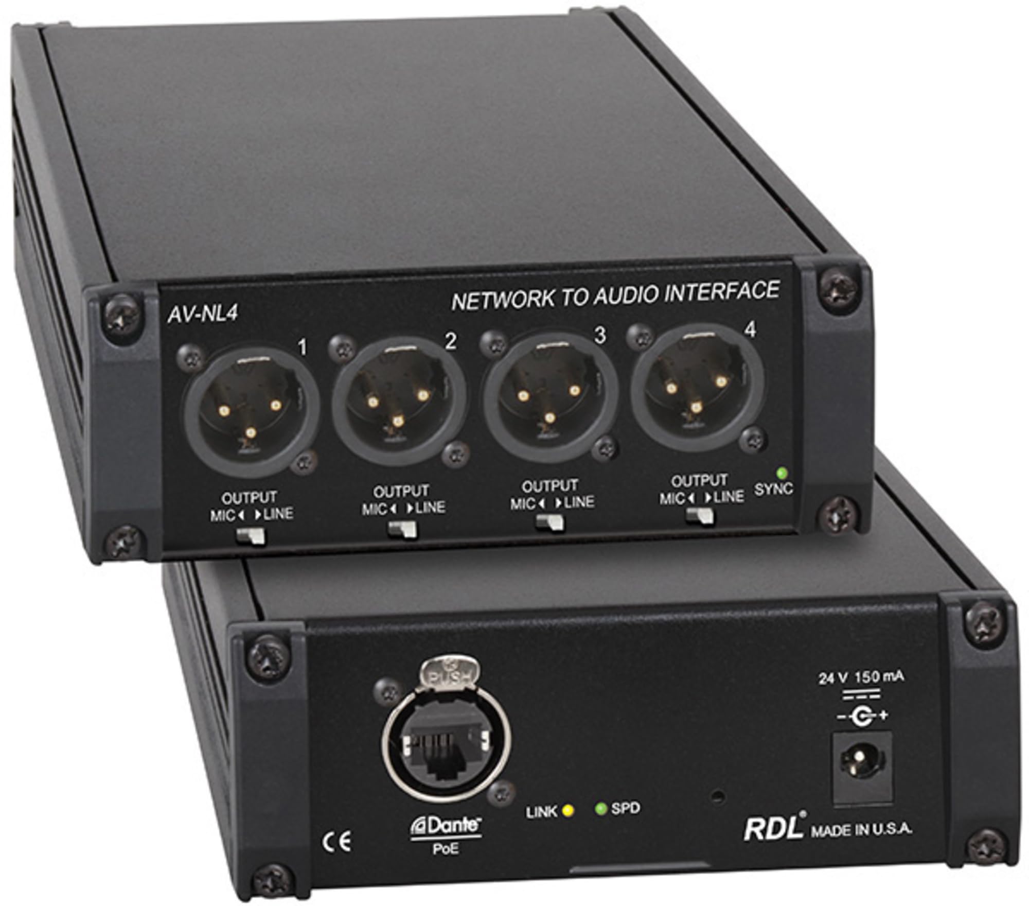 RDL AV-NL4 — Network to Audio Interface