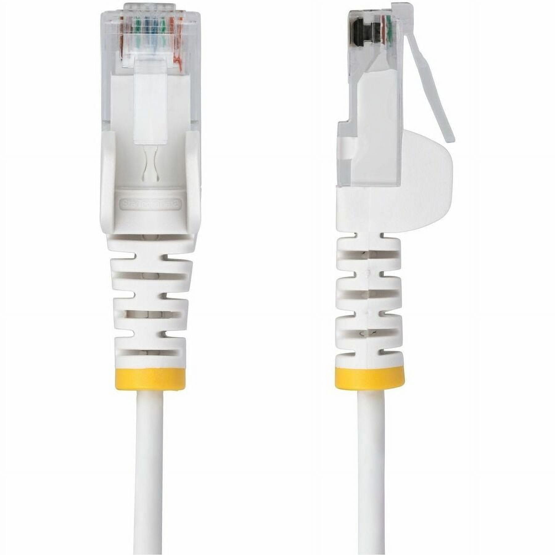 STARTECH N6PAT3WHS — 3FT WHITE SLIM CAT6 ETHERNET CABLE, SNAGLESS, 100W POE, UTP, LSZH, 28AWG BARE CO