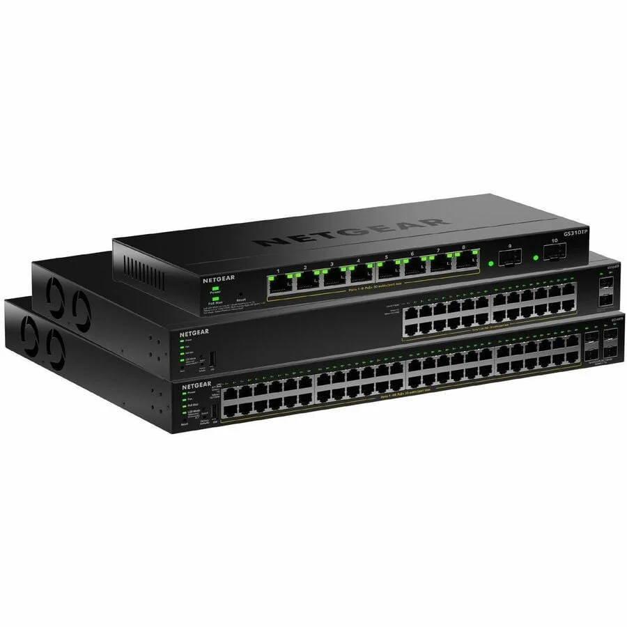 NETGEAR GS324TP-200NAS — SWITCH - GS324TPV2 - RACKMOUNT - WIRED - 24X 10/100/1000 BASE-T RJ45, 2X 1000BAS