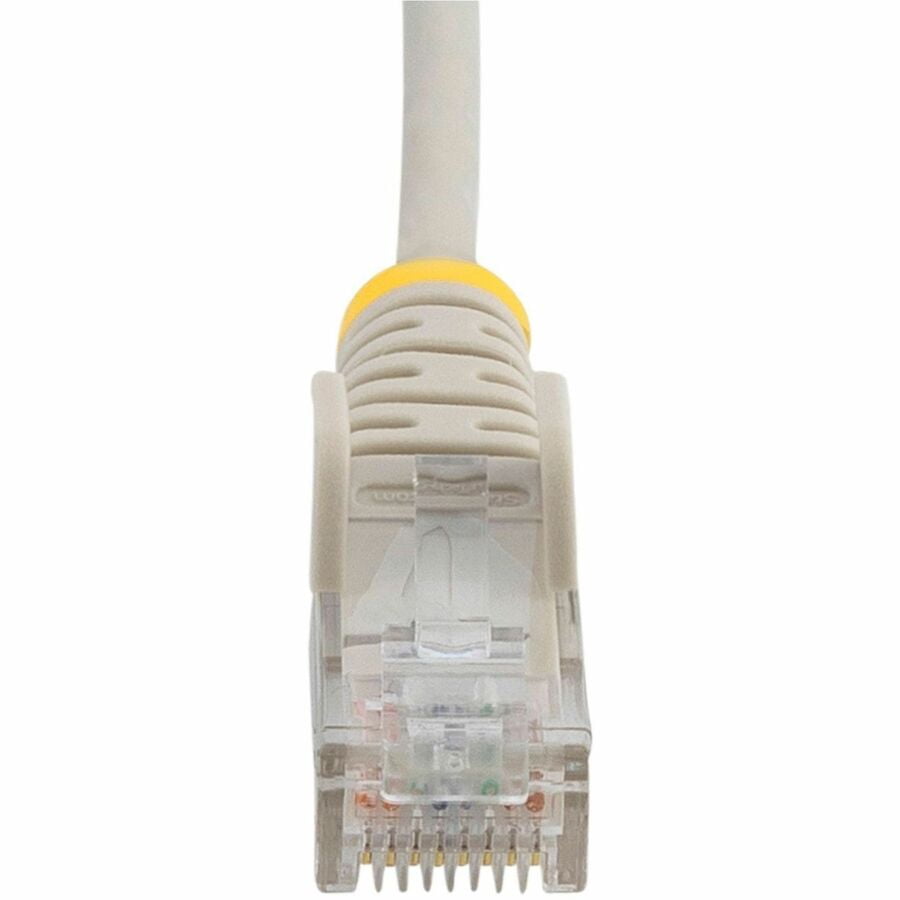 STARTECH N6PAT9INGRS — 9IN GRAY SLIM CAT6 ETHERNET CABLE, SNAGLESS, 100W POE, UTP, LSZH, 28AWG BARE COP