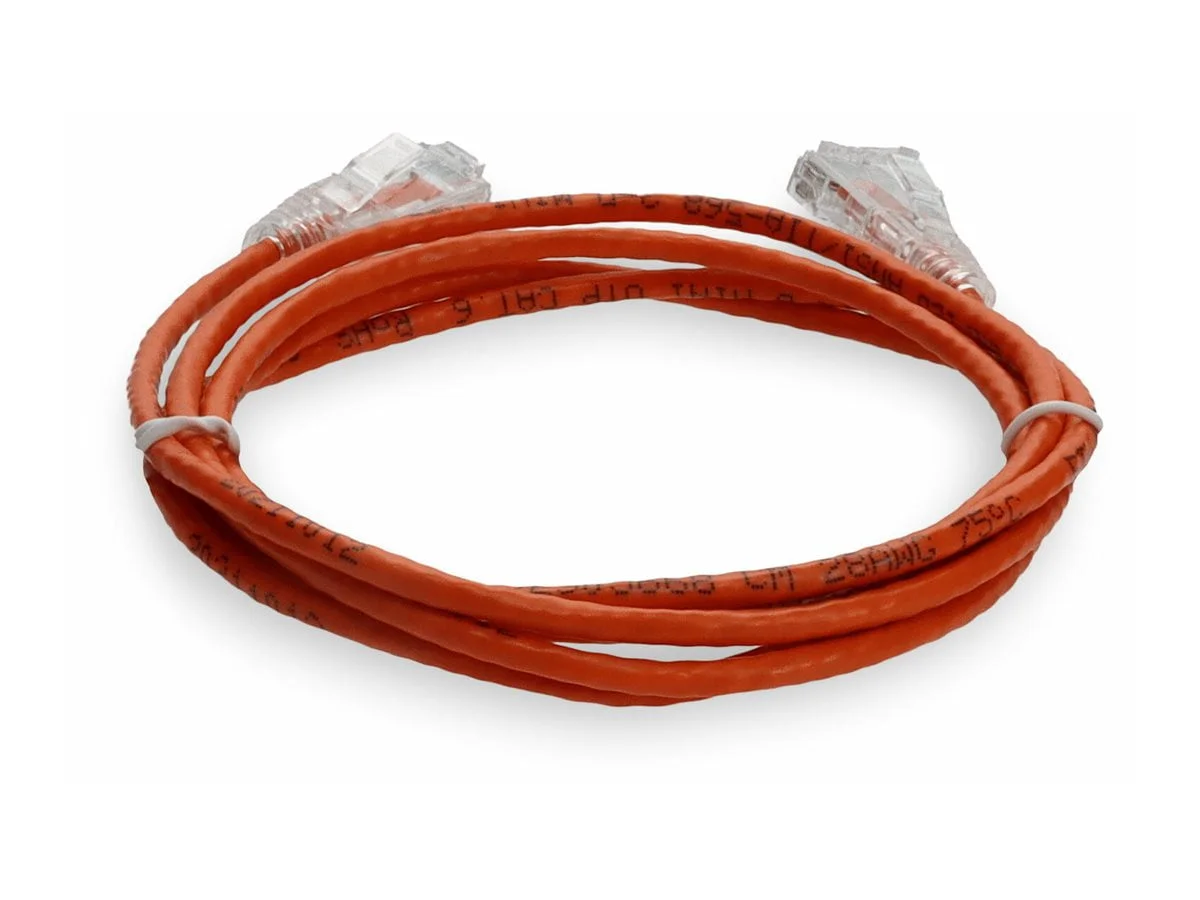 ADDON ADD-10FSLCAT6NB-OE — ADDON 10FT ORANGE CAT6 SLIM UTP PVC NON-BOOTED COPPER PATCH CABLE