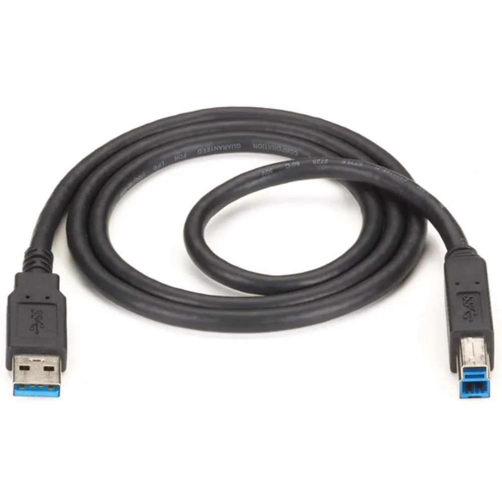BLACK BOX CORPORATION USB30-0010-MM — USB 3.0 CABLE - TYPE-A TO TYPE-B, MALE/MALE, BLACK, 10-FT. (3.0-M)