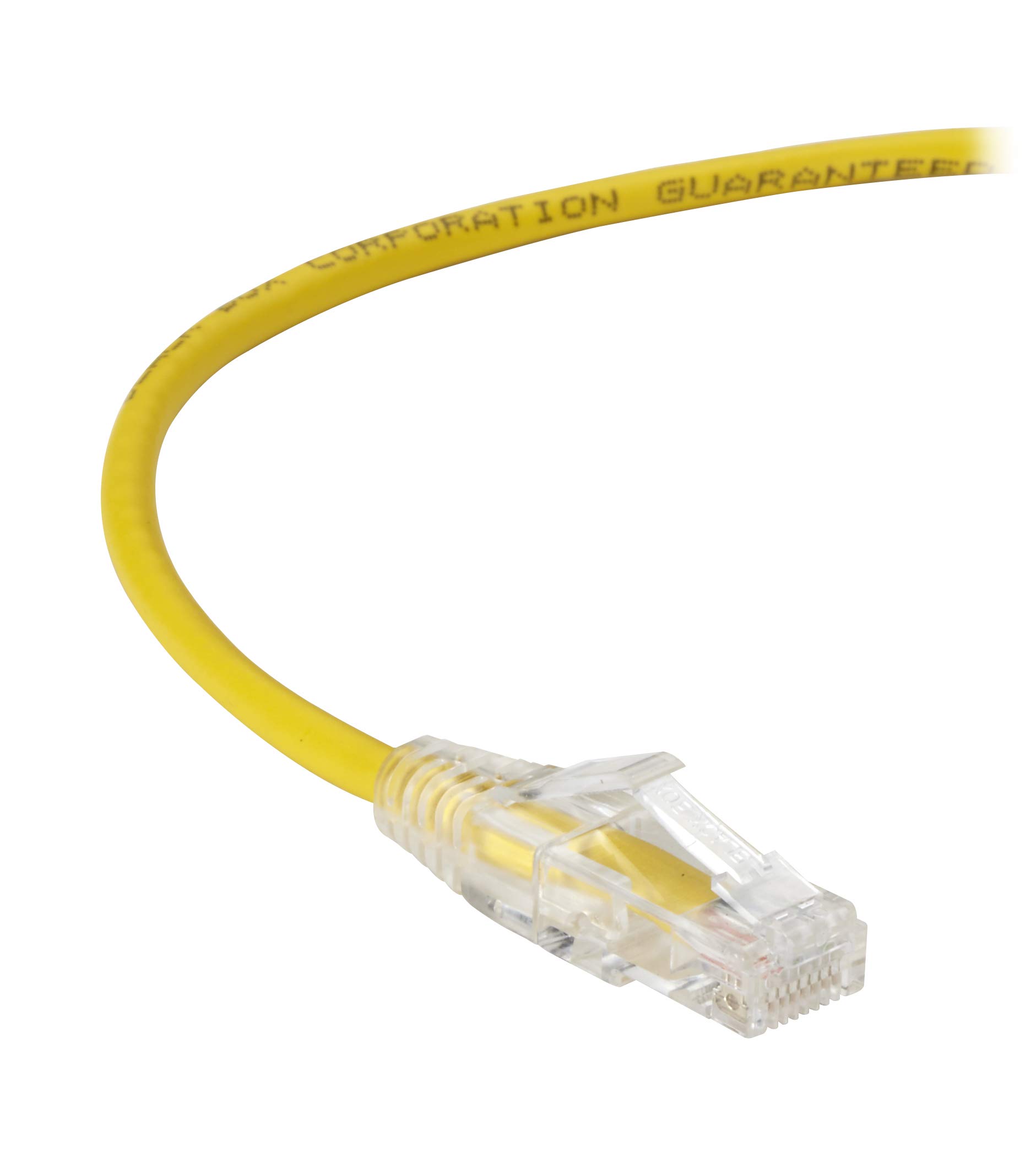 BLACK BOX CORPORATION C6PC28-YL-01 — CAT6 250-MHZ SNAGLESS 28AWG STRANDED ETHERNET PATCH CABLE - UNSHIELDED (UTP), CM