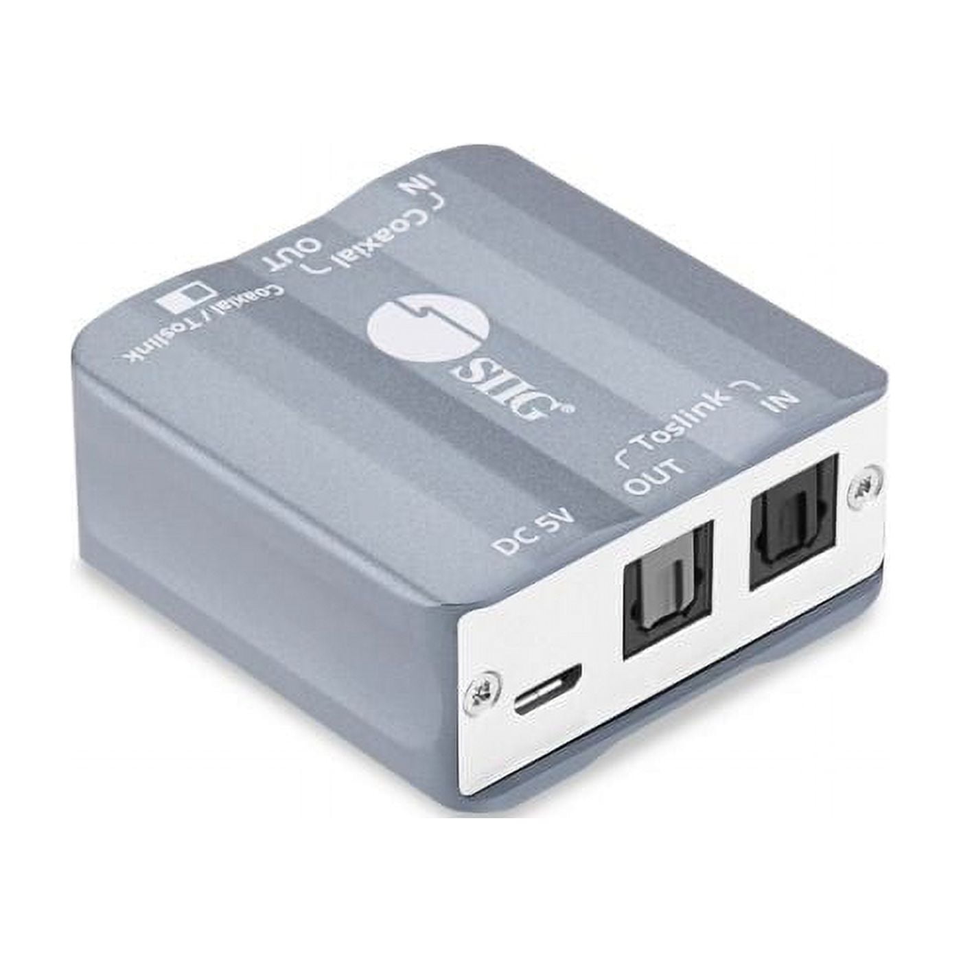 Siig CE-AU0311-S1 — AUDIO SUPPORT HIGH QUALITY BI-DIRECTIONAL COAXIAL (RCA) TO TOSLINK OPTICAL OR TO