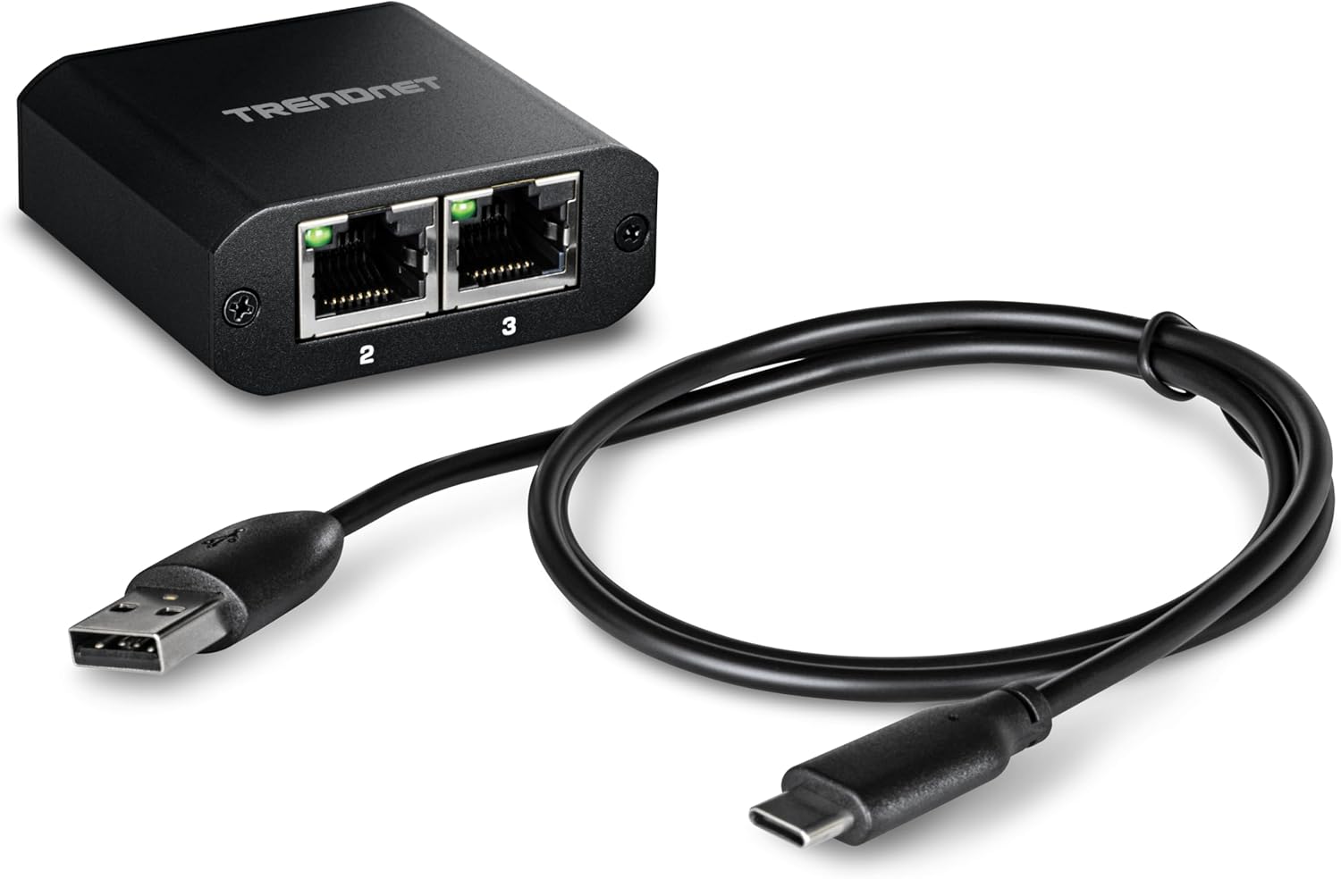 TRENDNET TEG-102S — 2-PORT GIGABIT SPLITTER WITH USB TYPE C POWER