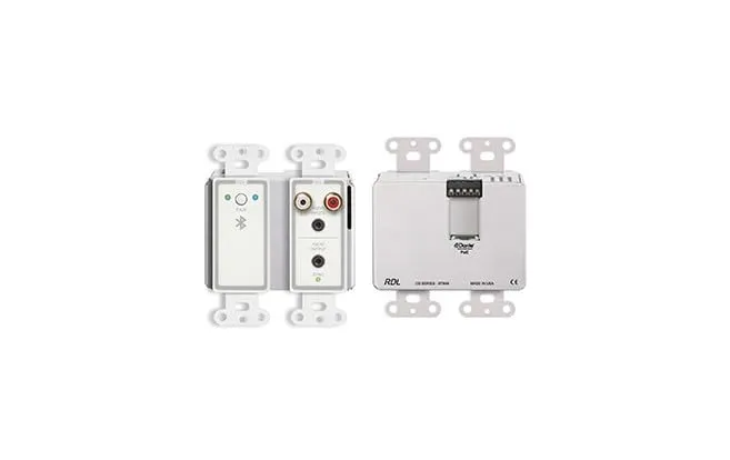 RDL DD-BTN44 — Wall-Mounted Bi-Directional Dante Audio Interface