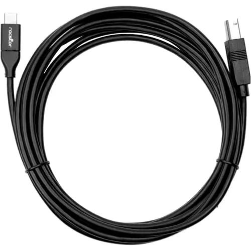 ROCSTOR Y10C278-B1 — PREMIUM USB-C TO USB-B CABLE (3FT) - MALE TO MALE M/M - USB 2.0 - FIRST END: 1 X