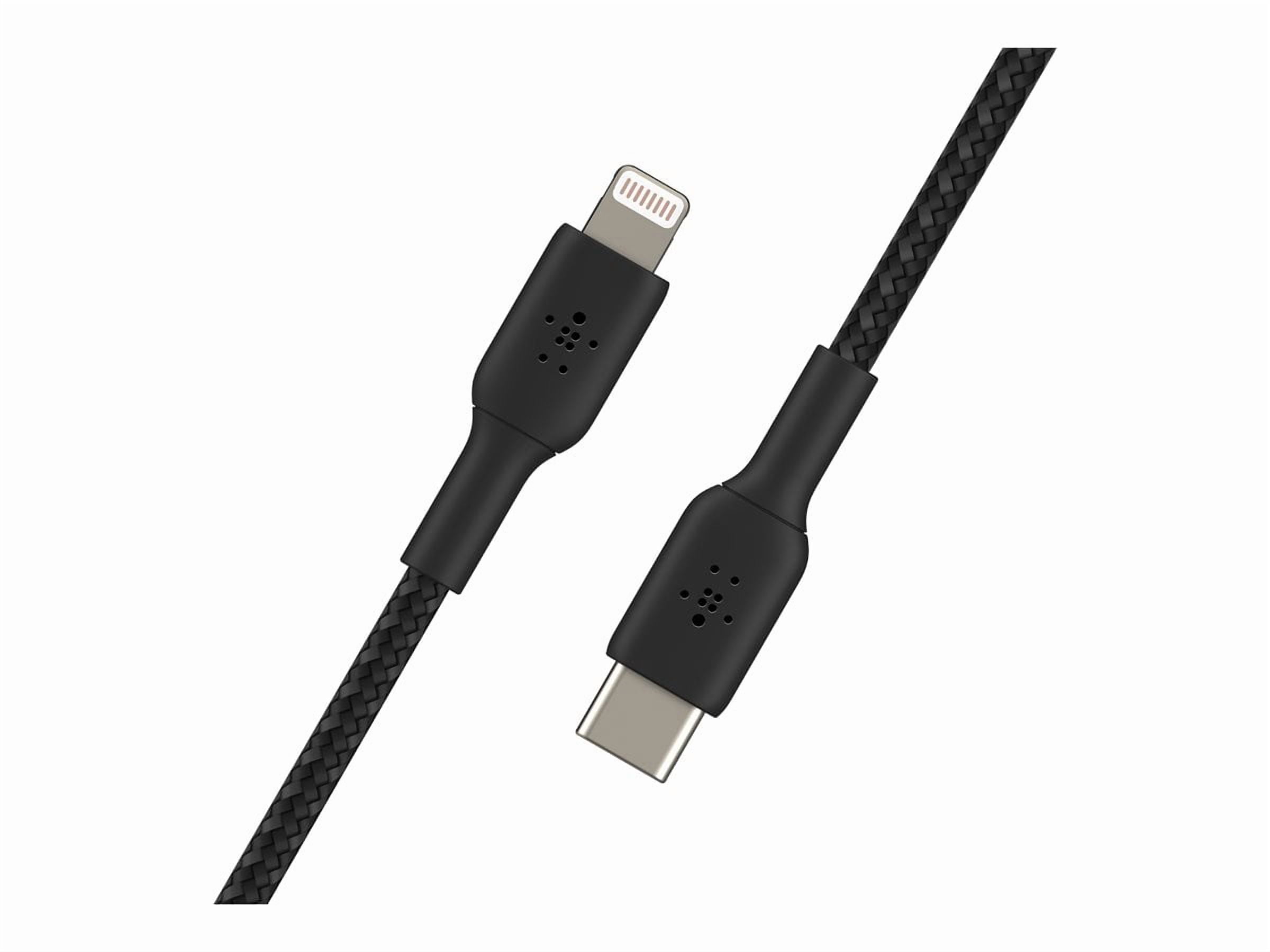 Belkin CAA004BT2MBK — BOOSTCHARGE BRAIDED USB-C TO LIGHTNING CABLE (2M / 6.6FT, BLACK)
