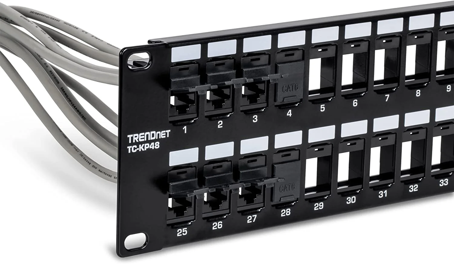 TRENDNET TC-K25C6BK — 25 PACK CAT6 RJ-45 KEYSTONE JACK, BLACK