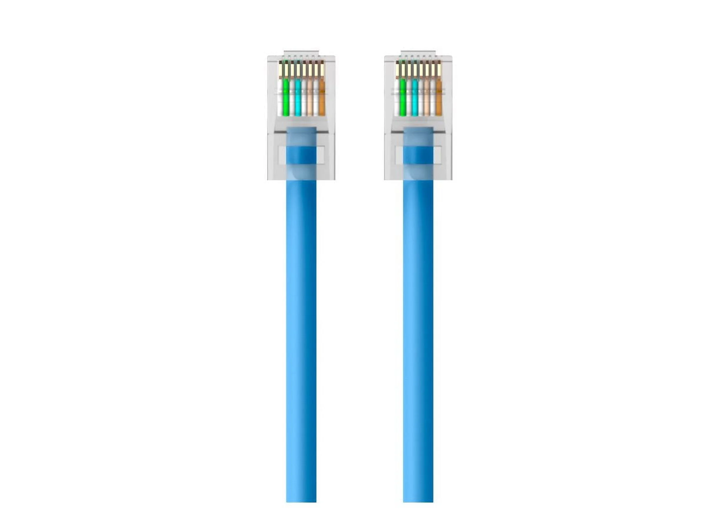 Belkin A3L791-03-BLU — 3FT CAT5E PATCH CABLE, UTP, BLUE PVC JACKET, 24AWG, T568B, 50 MICRON, GOLD PLATE