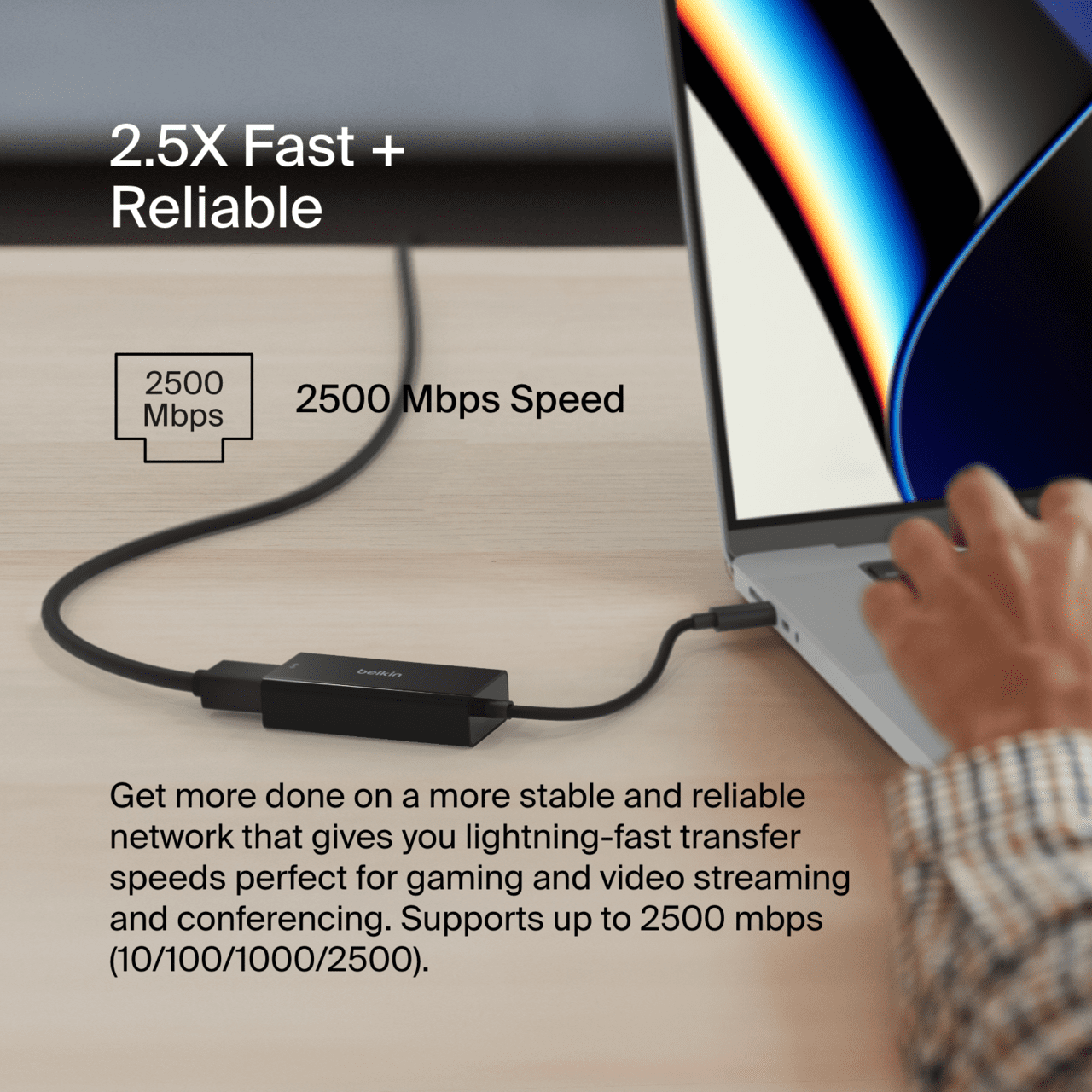 Belkin INC012BTBK — USB-C TO 2.5G ETHERNET ADAPTER