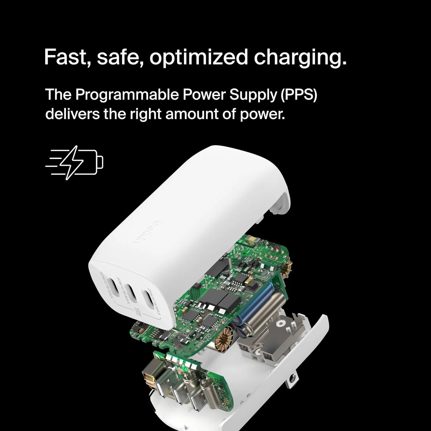 Belkin WCC002DQWH — 67W USB-C PD WALL CHARGER WITH PPS