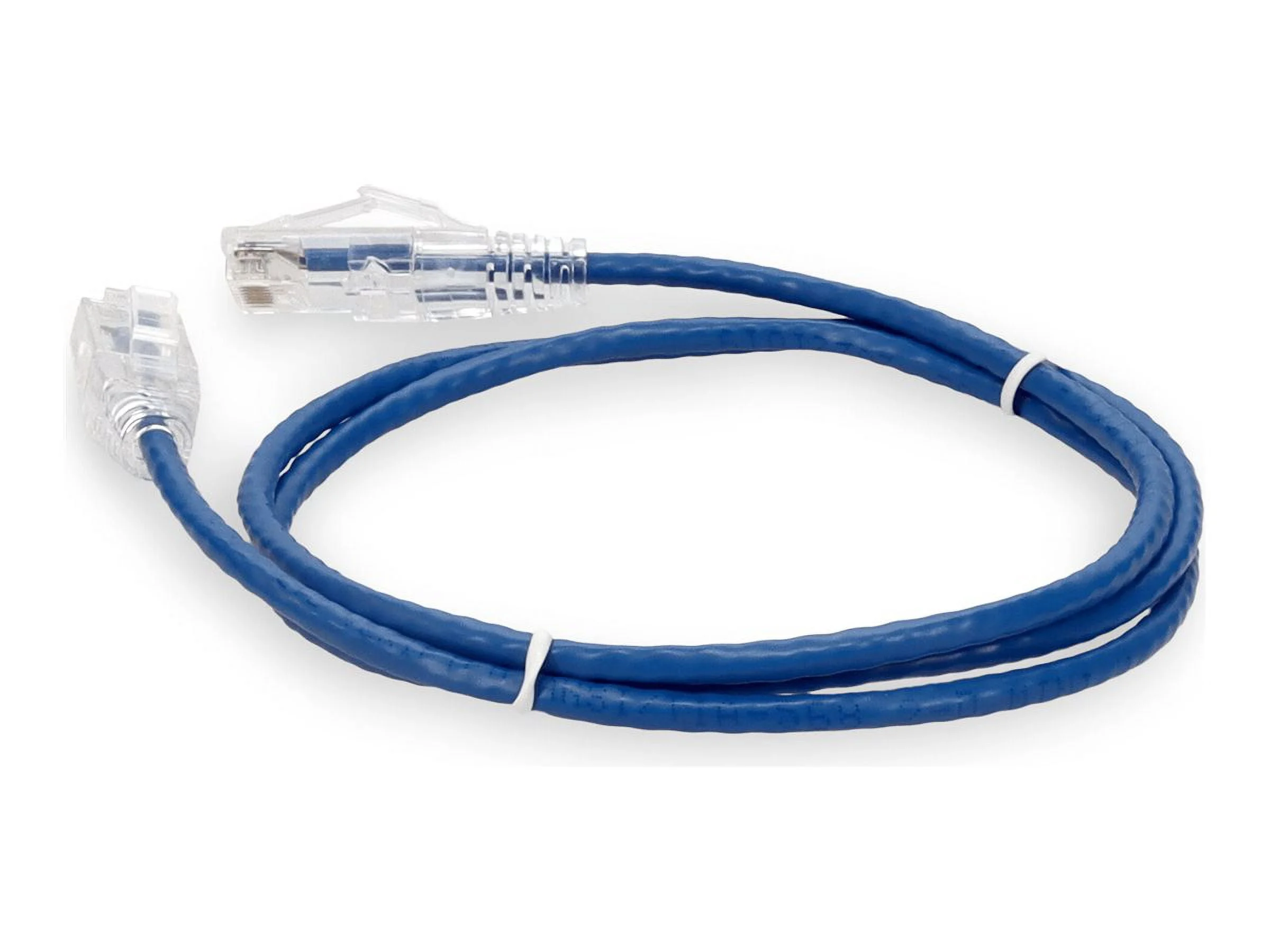 ADDON ADD-1FSLCAT6-BE — ADDON 1FT BLUE CAT 6 SLIM PVC ETHERNET CABLE SNAGLESS CLEAR-CLAW RJ-45 M/M