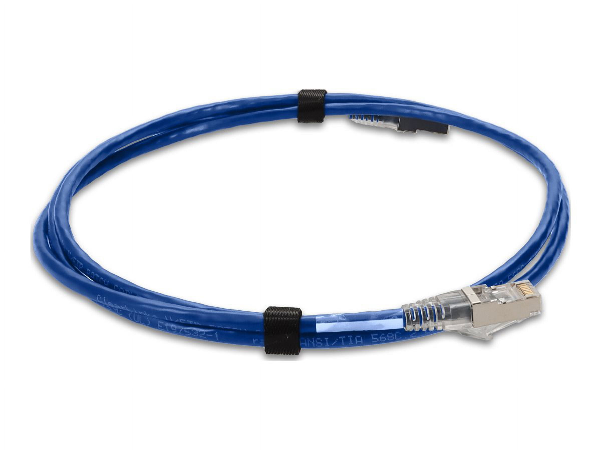 ADDON ADD-10FSLCAT6A-BE — ADDON 10FT BLUE CAT 6A SLIM PVC ETHERNET CABLE SNAGLESS CLEAR-CLAW RJ-45 M/M