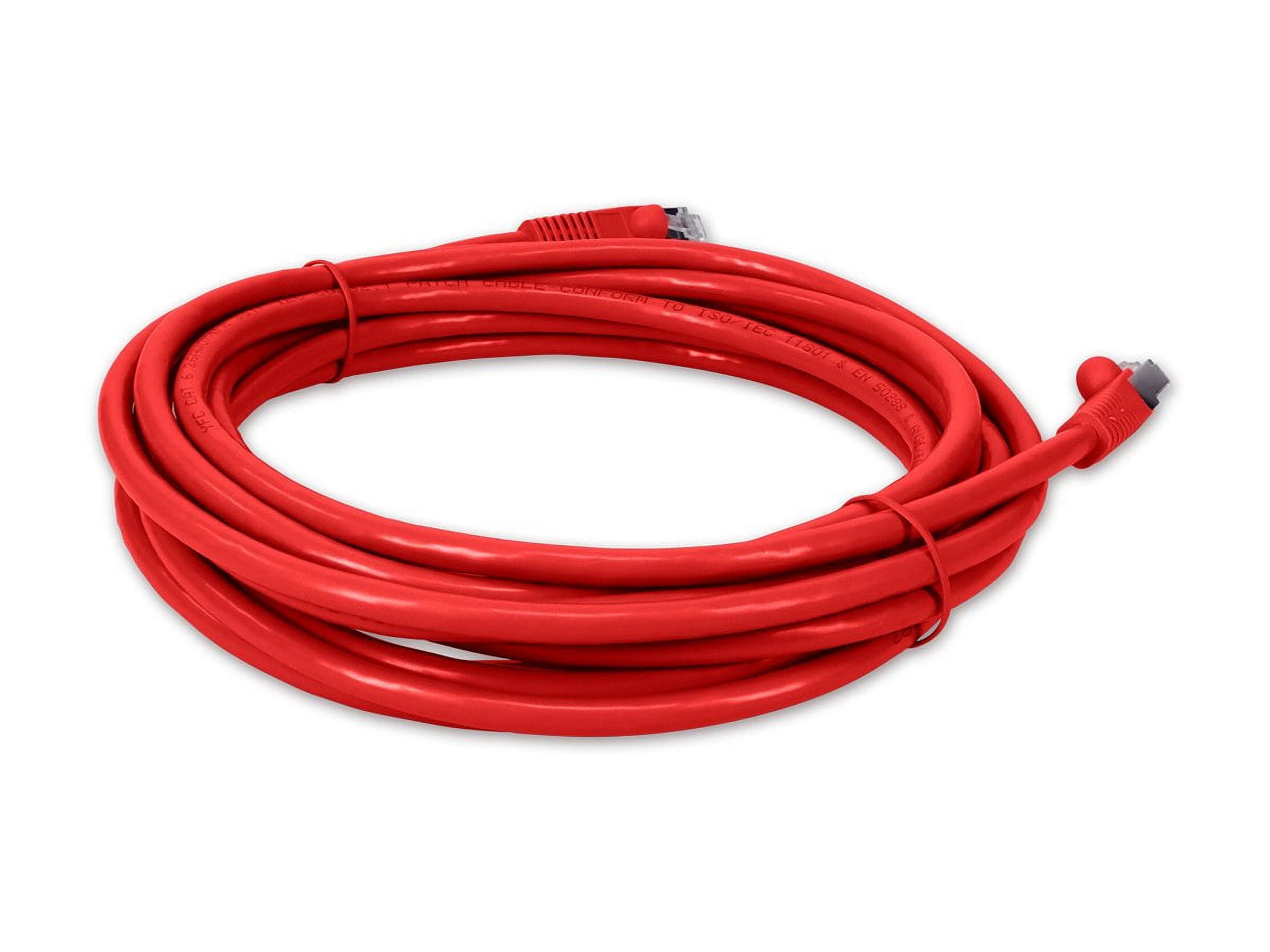 ADDON ADD-40FCAT6S-RD — ADDON 40FT RED CAT 6 SHIELDED PVC ETHERNET CABLE SNAGLESS EASY CLEAR BOOT RJ-45