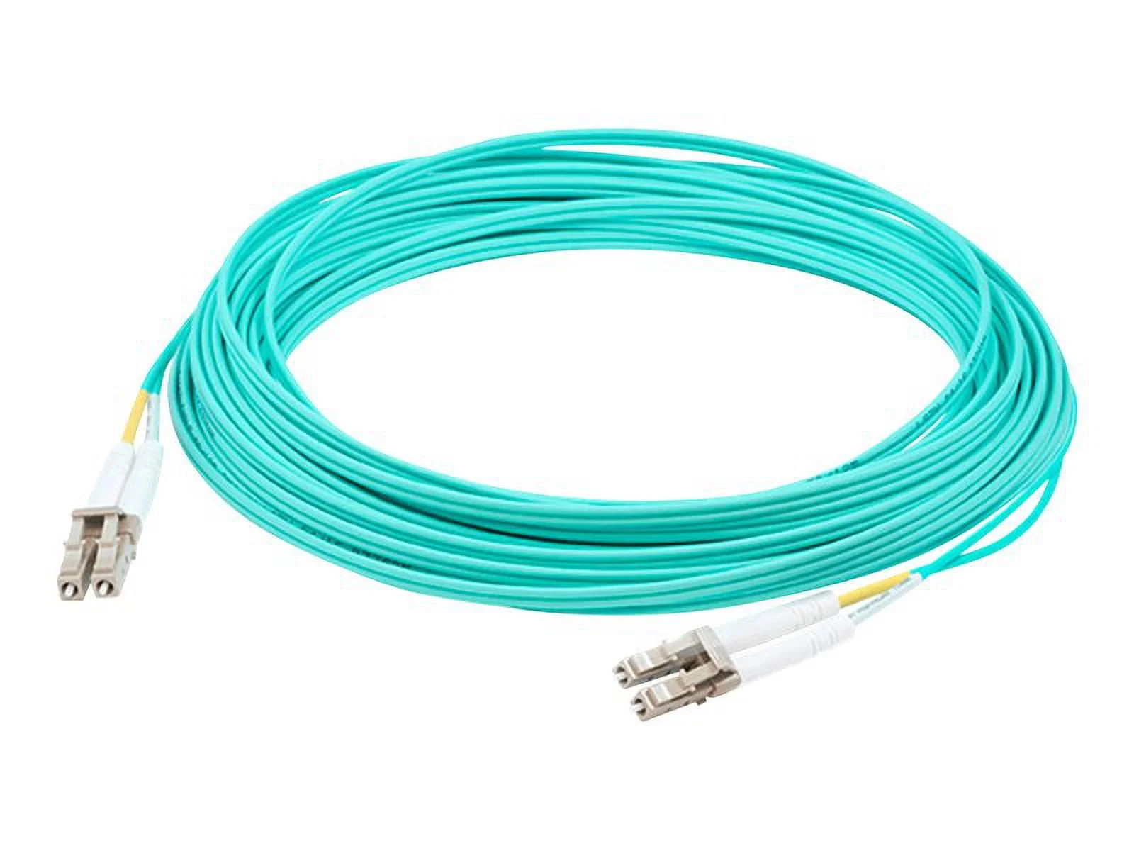 ADDON ADD-LC-LC-7M5OM4P — 7M LC TO LC AQUA OM4 DUPLEX OFNP (PLENUM-RATED) FIBER PATCH CABLE