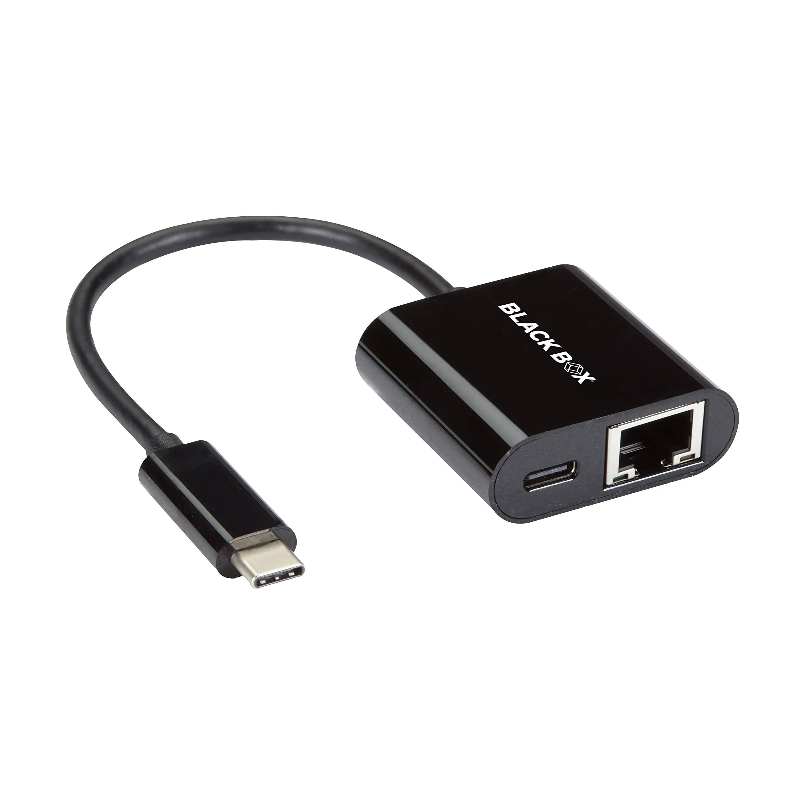 BLACK BOX CORPORATION VA-USBC31-RJ45C — USB-C ADAPTER - USB-C TO GIGABIT ETHERNET ADAPTER WITH POWER DELIVERY, 10/100/10