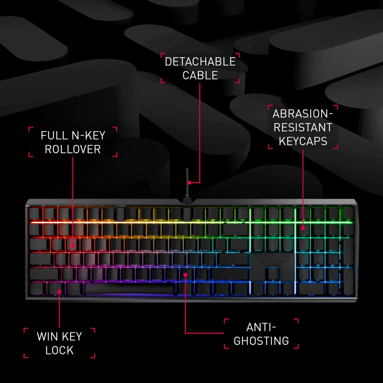 Cherry G80-3874HYAUS-0 — RGB Mechanical Keyboard - White Housing