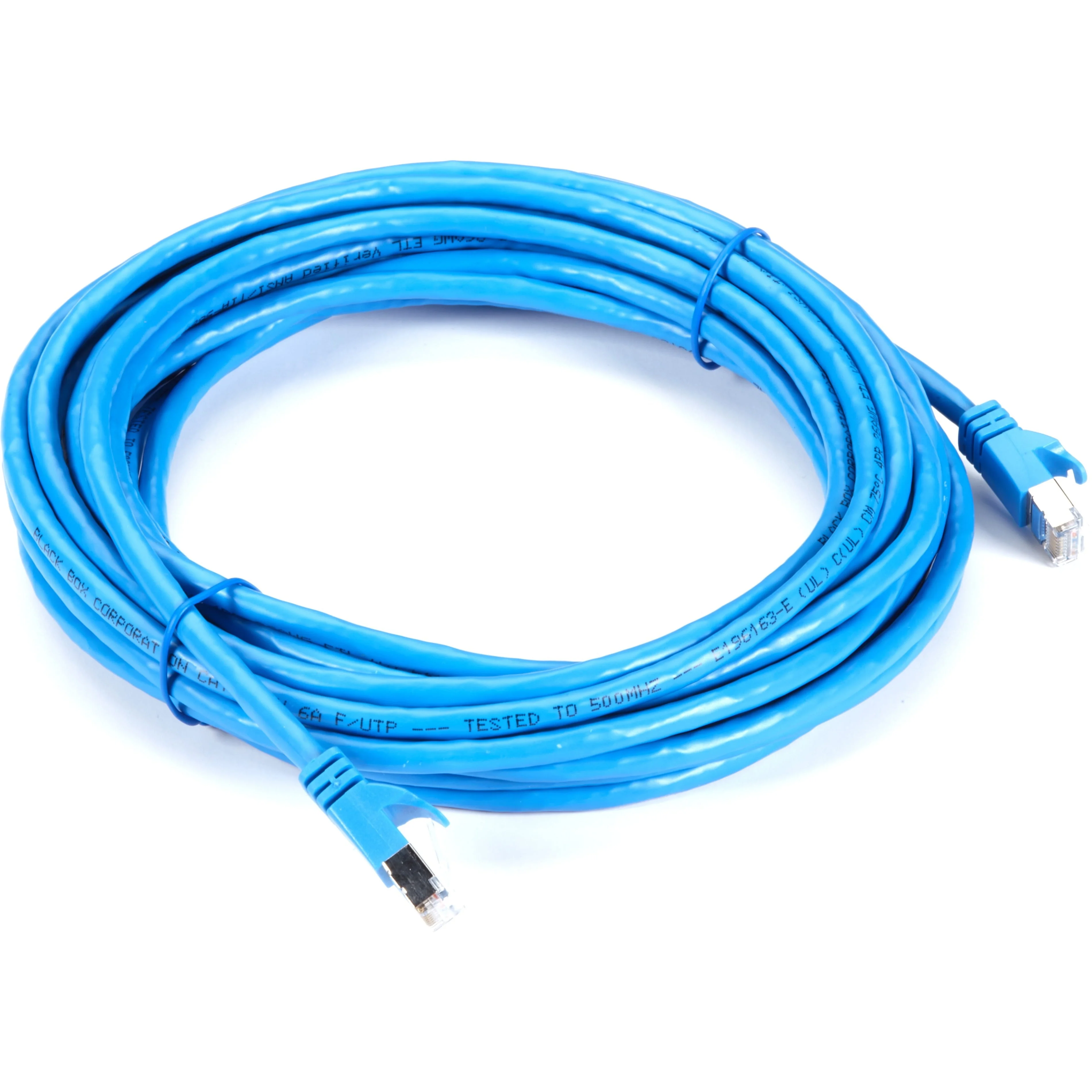 BLACK BOX CORPORATION CAT6APCS-020-BL — BLACK BOX PREMIUM CAT6A SHIELDED PATCH CABLES EXCEED TIA/EIA 568.2-D CAT6A INDU