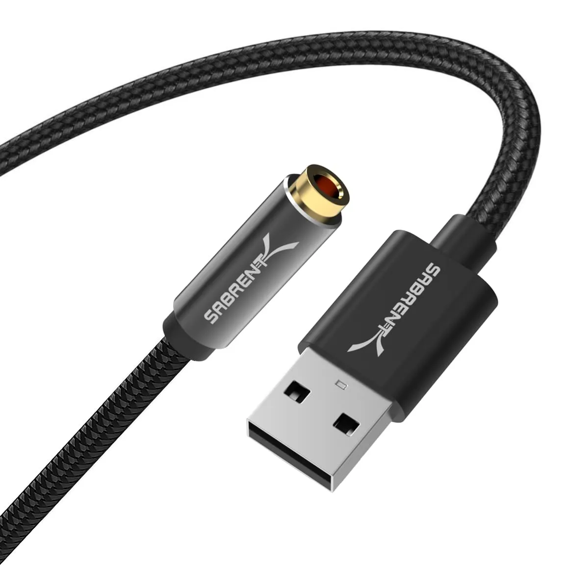 Sabrent CB-UA35 — USB Type A to 3.5mm Dual Function Audio Adapter