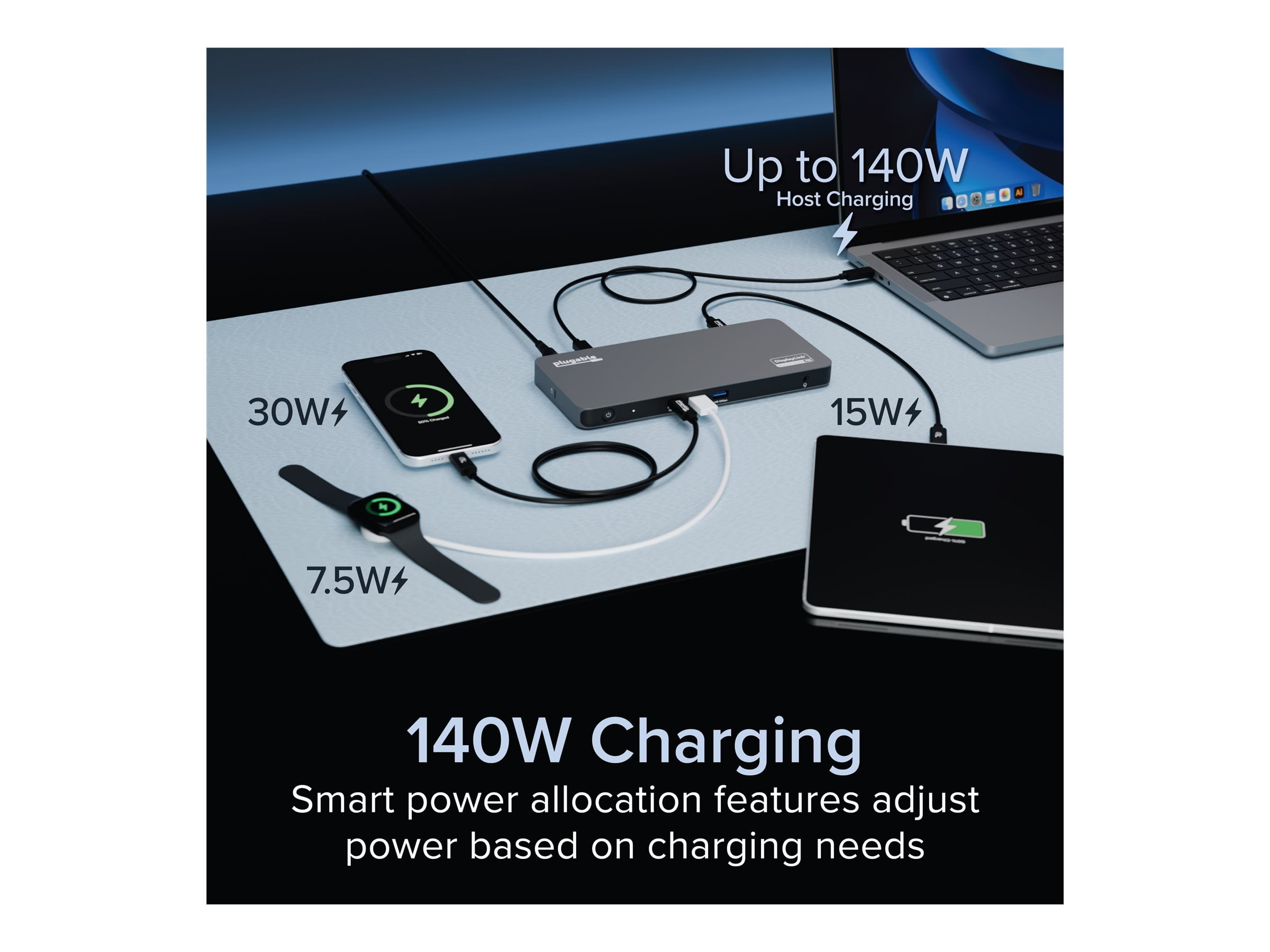 Plugable Technologies UD-7400PD — Plugable USB-C Docking Station with 5 Monitor Support
