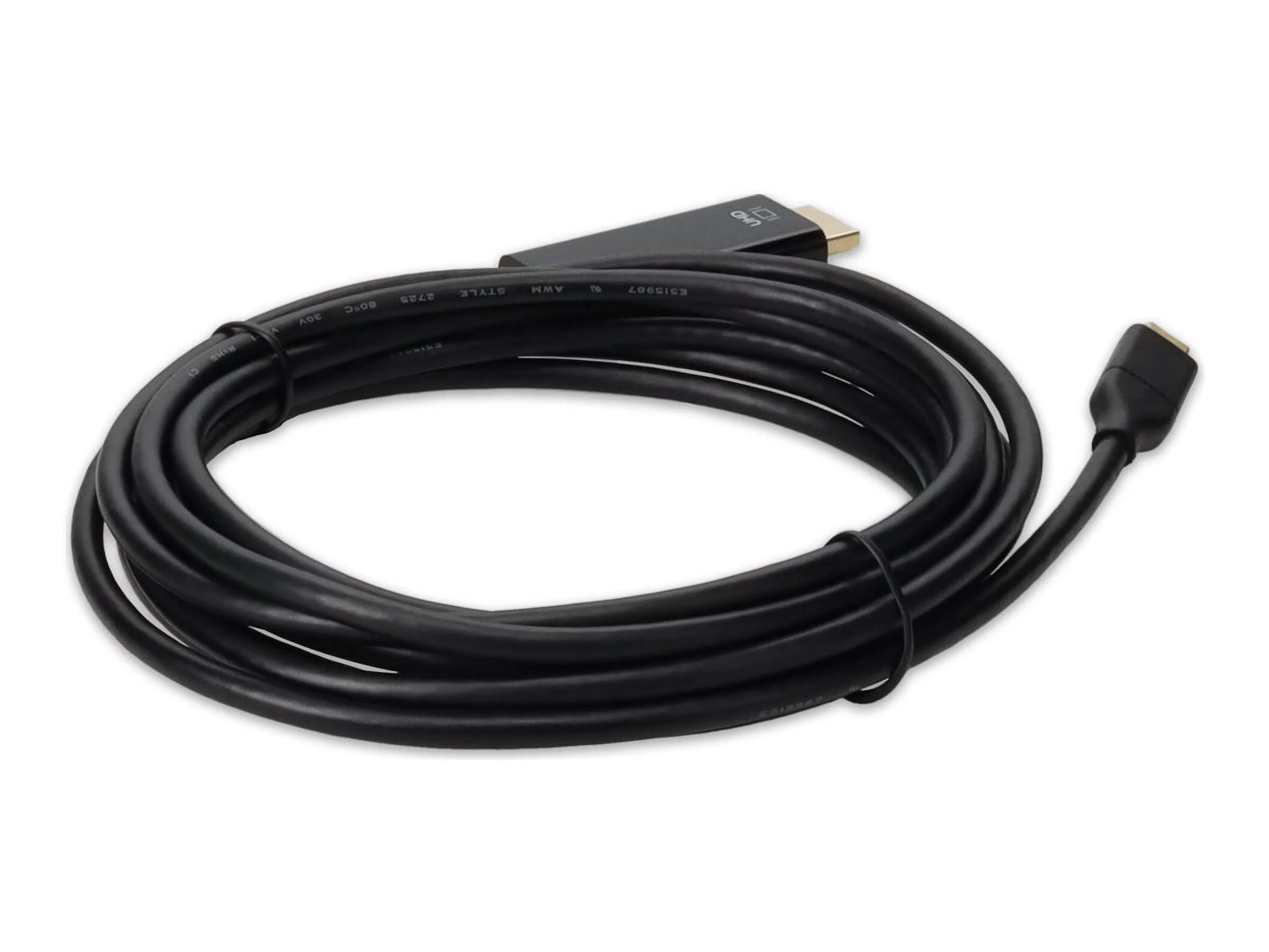 ADDON USBC2H4MM60HZ-AA — 6FT USB 3.1 TYPE (C) MALE TO HDMI (4K) 60HZ MALE BLACK ADAPTER CABLE