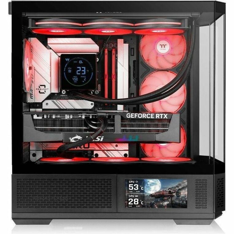 Thermaltake CA-11N-00M1WN-00 — THE VIEW 370 TG ARGB MID TOWER CHASSIS IS AN ATX CASE THAT SUPPORTS HIDDEN-CONNE
