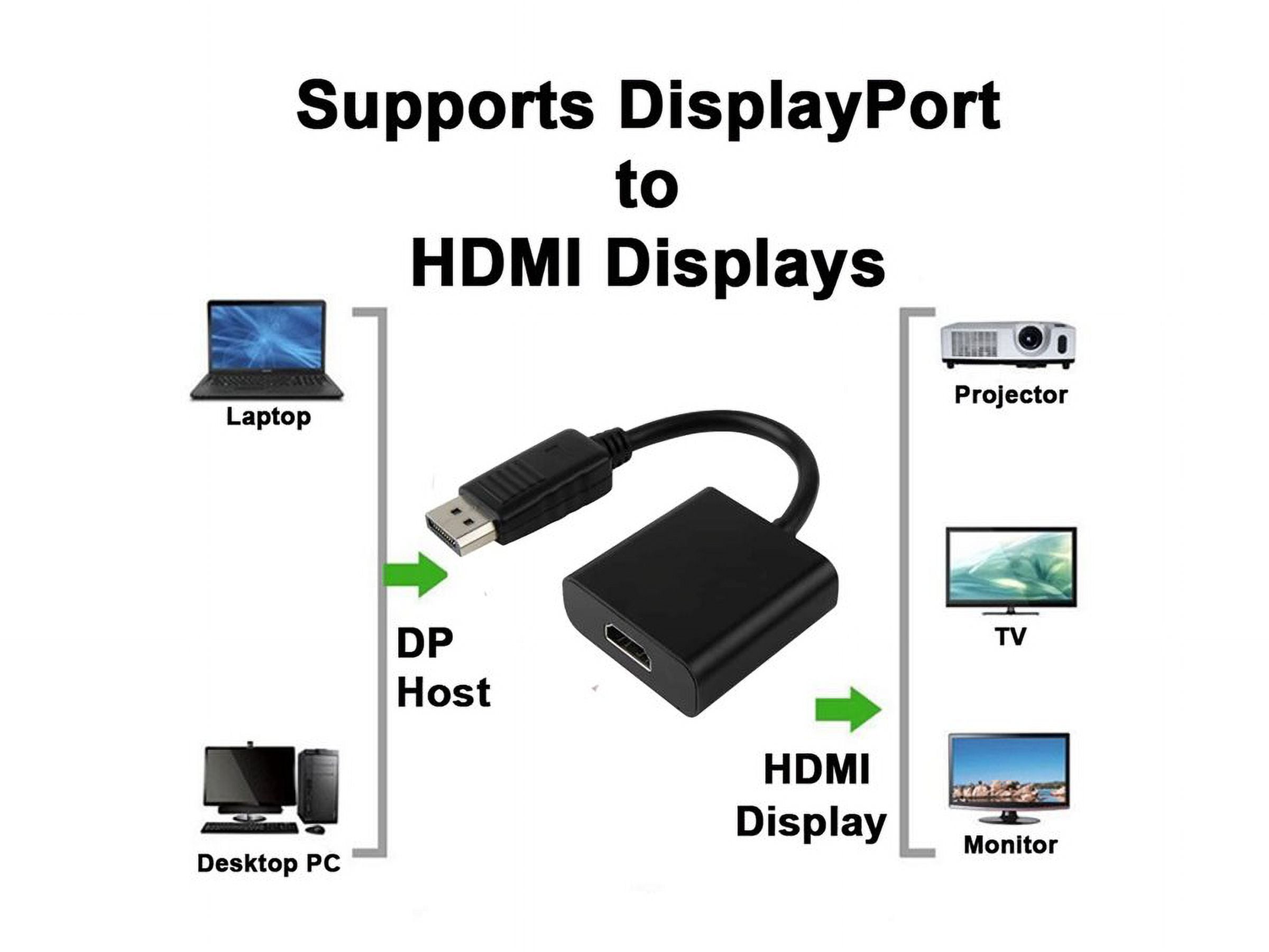 4XEM 4XDPHDMI — 8-Inch DisplayPort Male to HDMI Female Adapter - 1080P