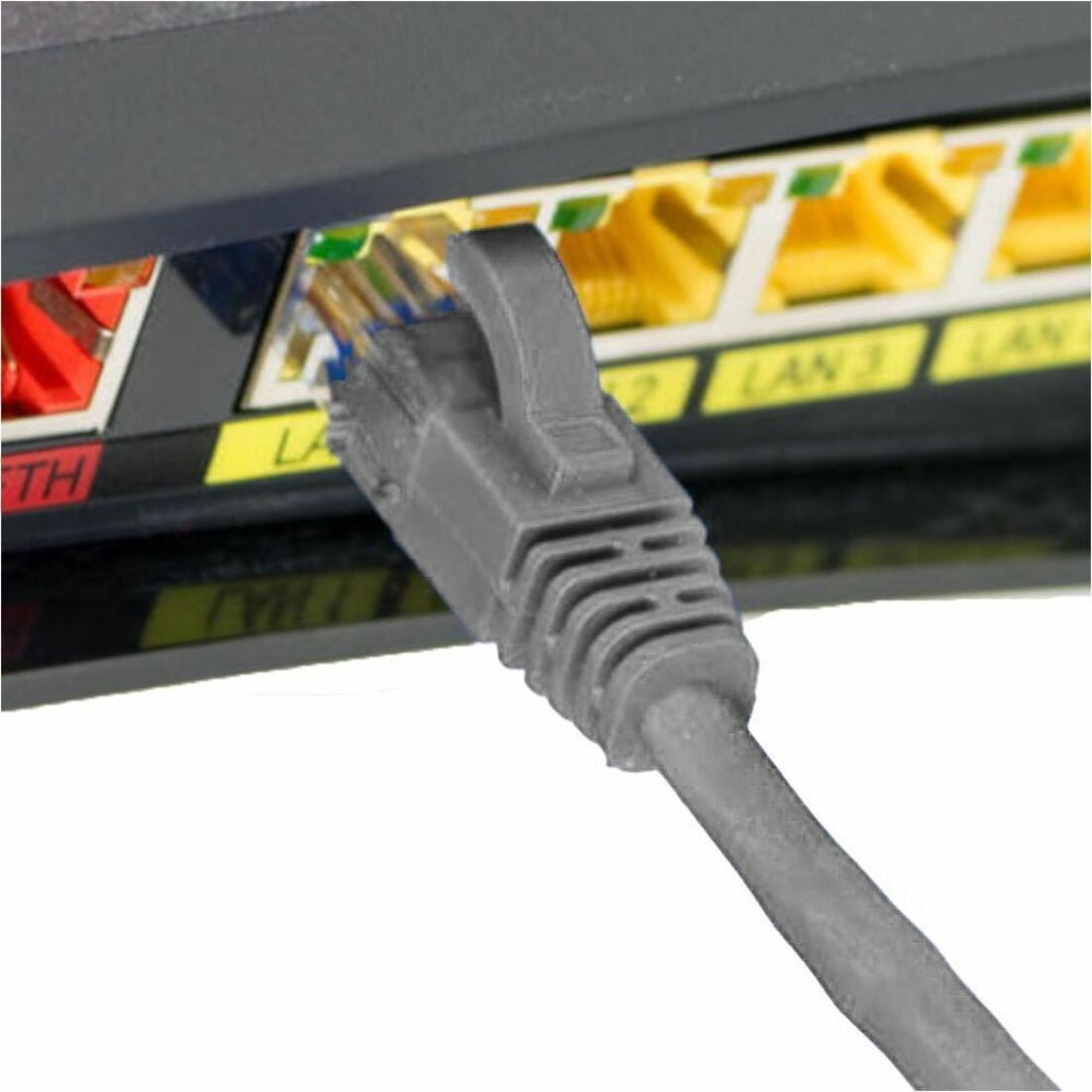4XEM 4XC6PATCH1GR — 1FT CAT6 GREY MOLDED PATCH