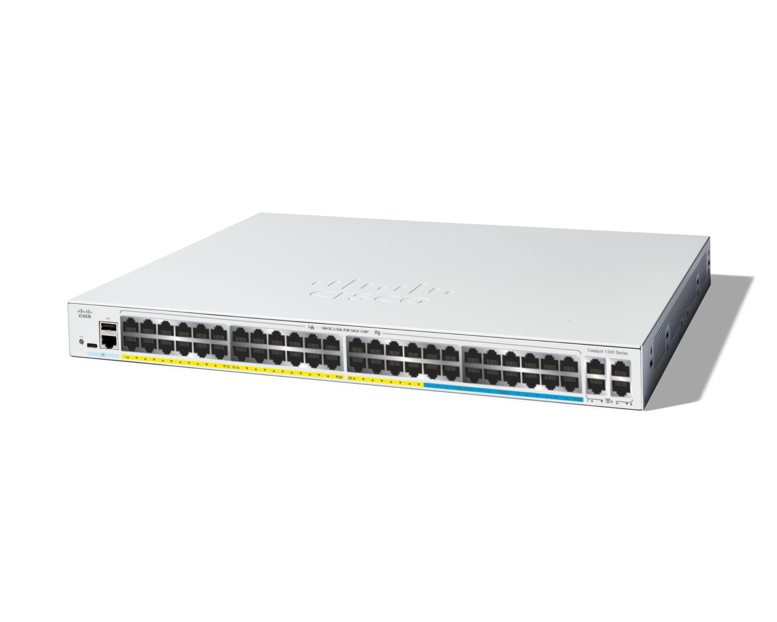 Cisco C1300-48MGP-4X-RF — CTLYST130016-PRT2.5GE,32-PRTGE,POE,4X1.0GSFP+ REMANUFACTURED